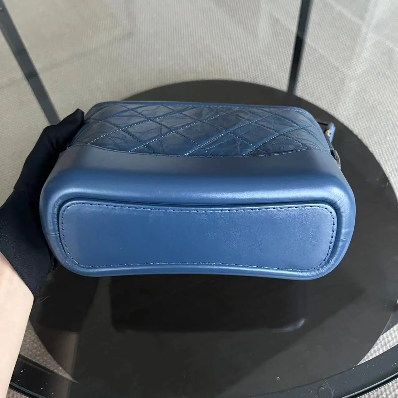 Chanel Small Gabrielle Hobo Quilted Calfskin Dark Blue Blue Two-Tone Hardware Series 24 - Best Luxury Designers