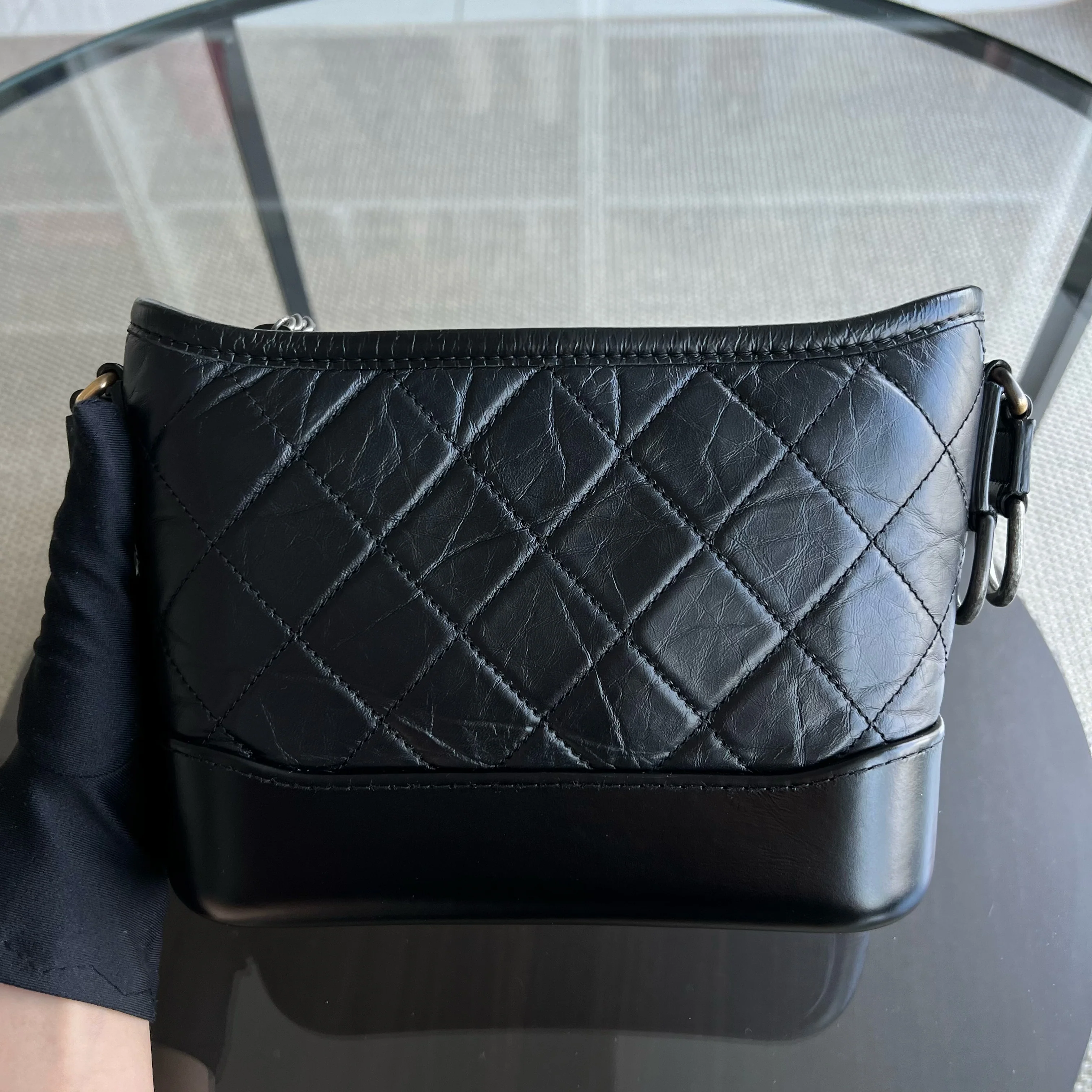 Chanel Small Gabrielle Quilted Calfskin Black Two-Tone Hardware Series 24 - Best Luxury Designers