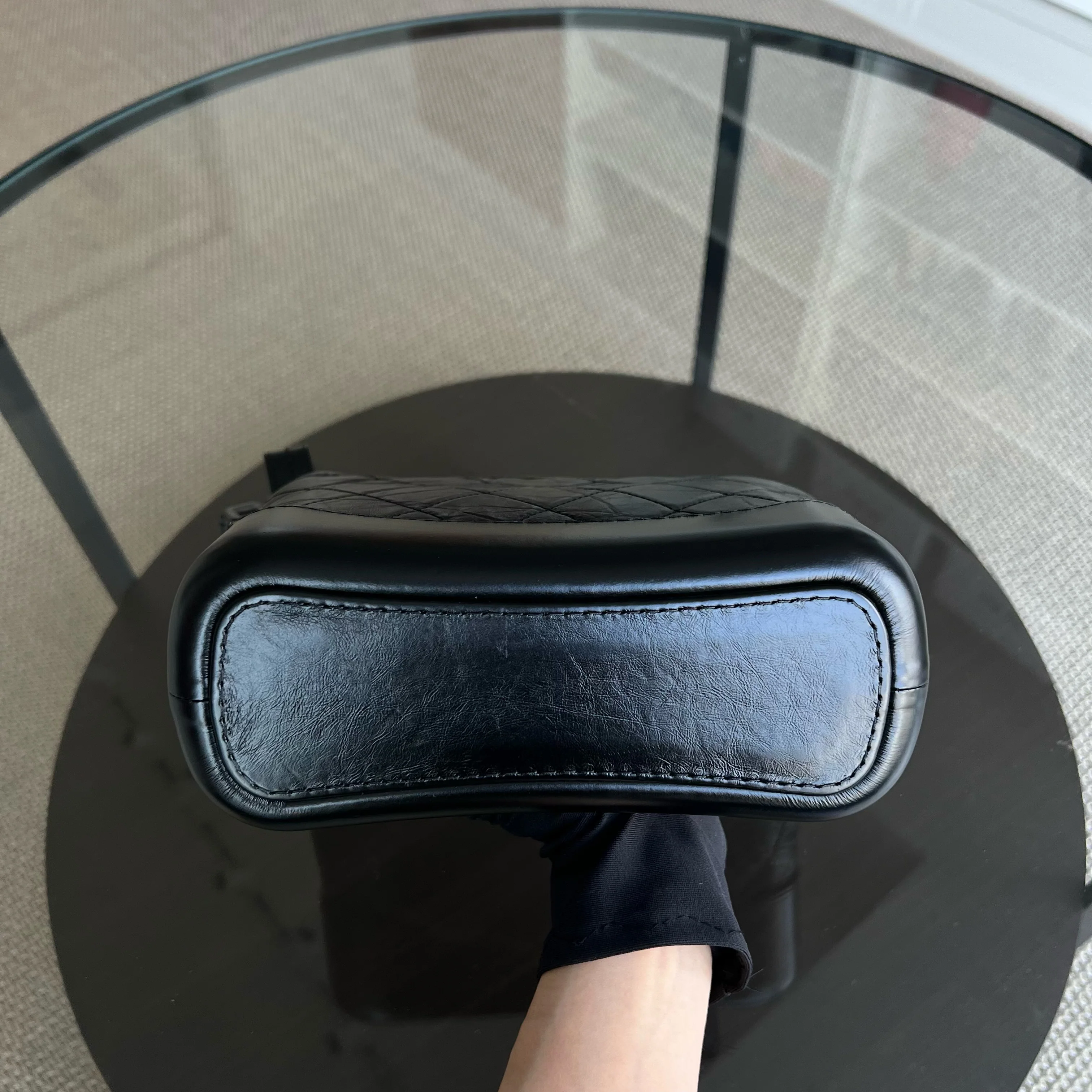 Chanel Small Gabrielle Quilted Calfskin Black Two-Tone Hardware Series 24 - Best Luxury Designers