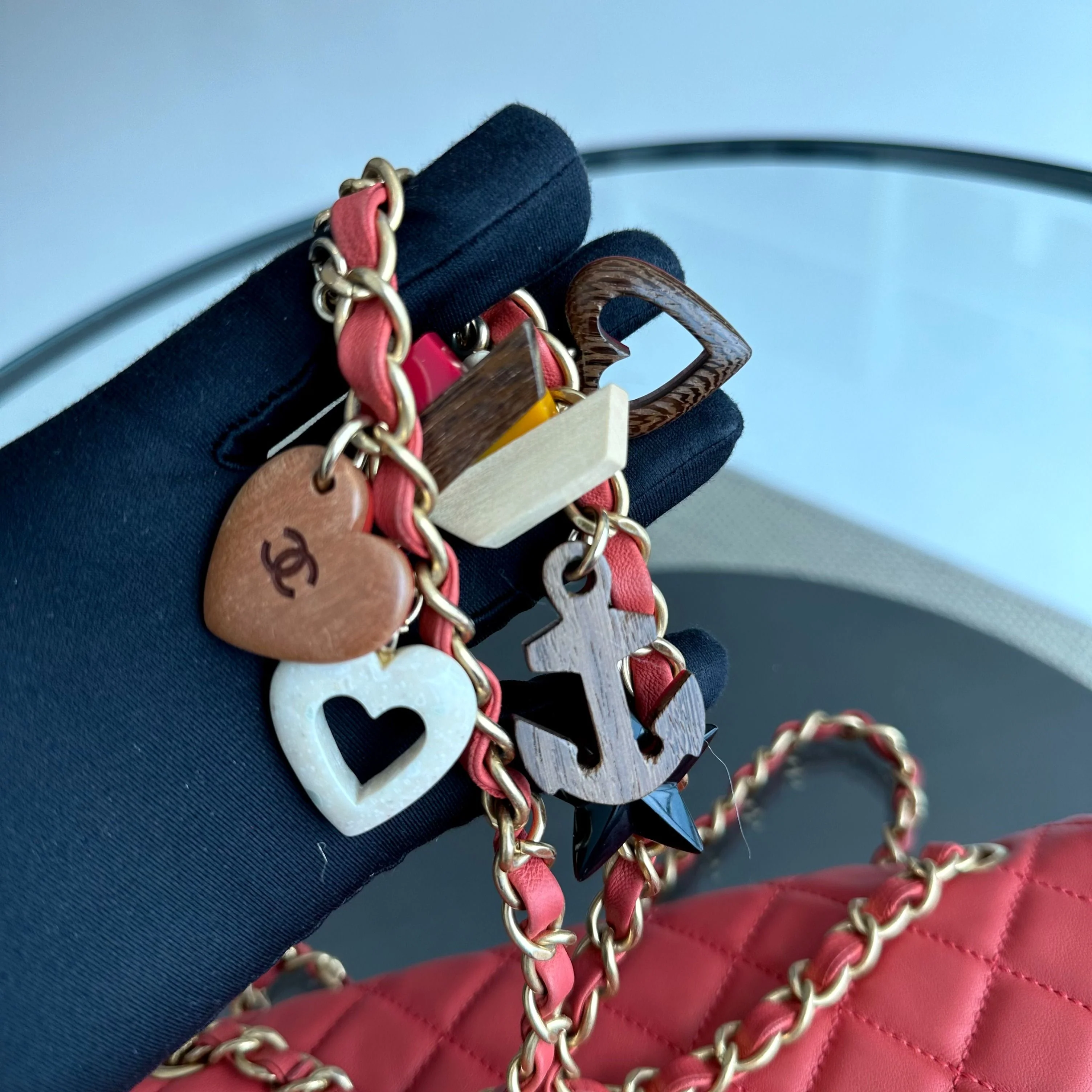 Chanel Valentine Seasonal Flap Medium Timeless Lambskin Red Pink GHW No 14 - Best Luxury Designers