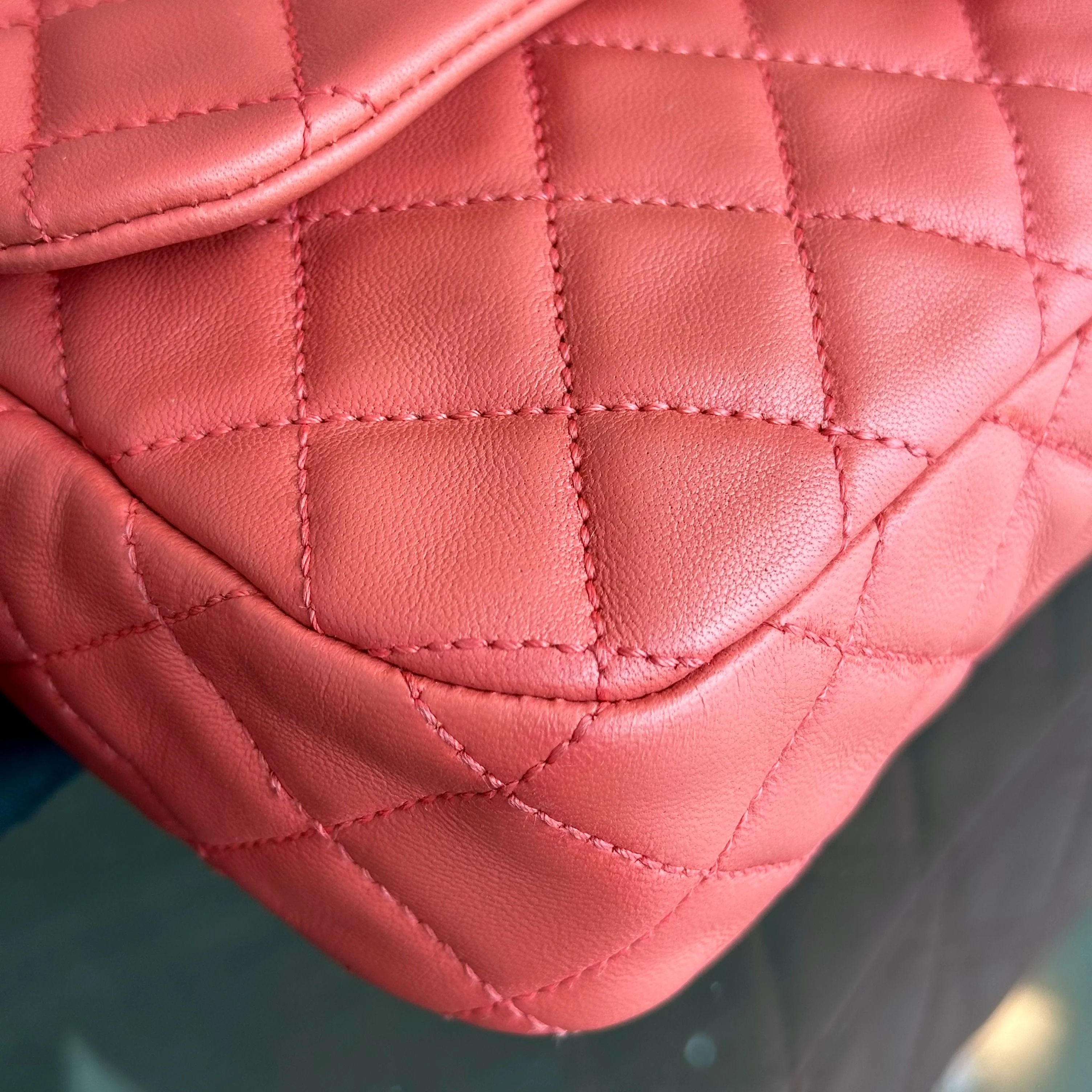 Chanel Valentine Seasonal Flap Medium Timeless Lambskin Red Pink GHW No 14 - Best Luxury Designers