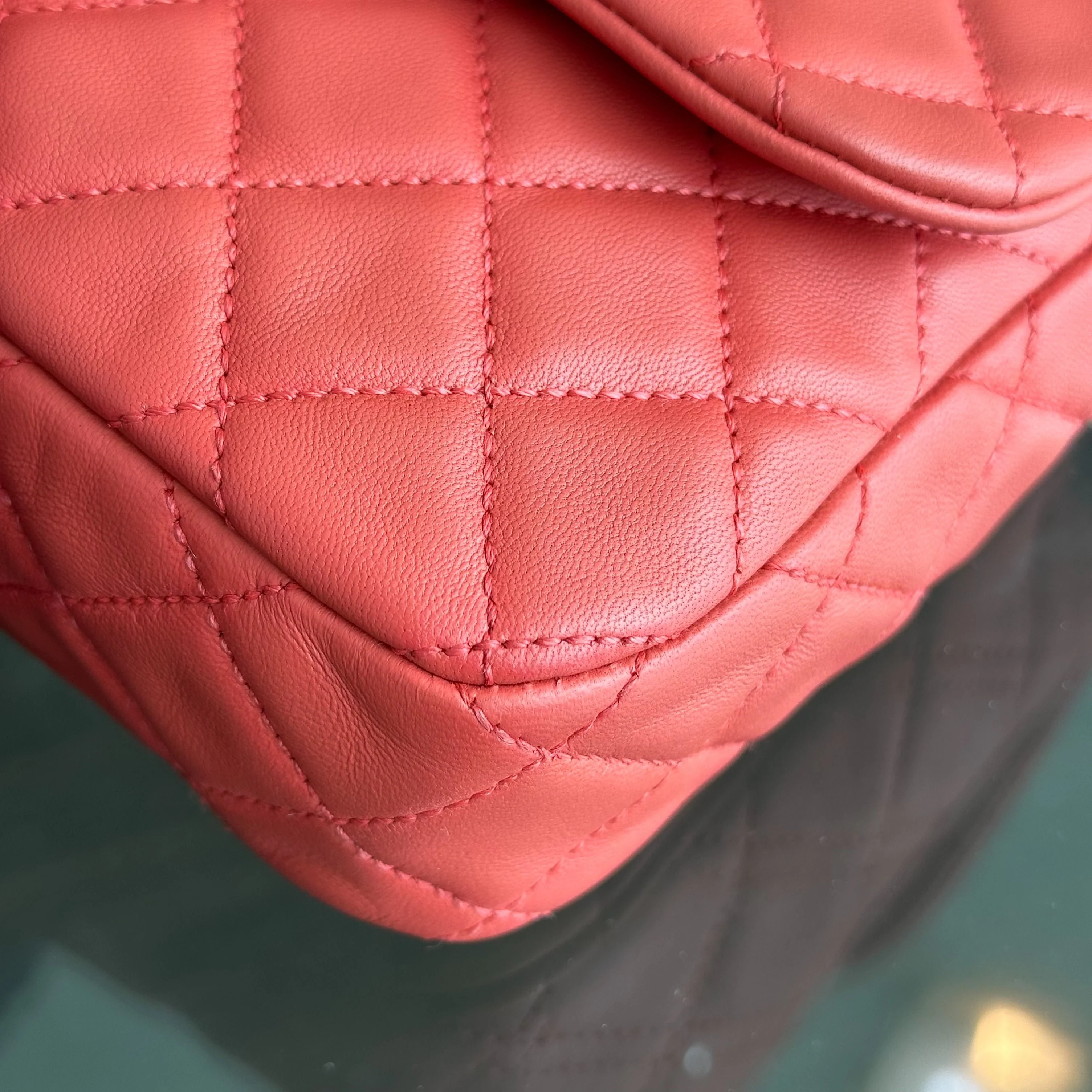Chanel Valentine Seasonal Flap Medium Timeless Lambskin Red Pink GHW No 14 - Best Luxury Designers