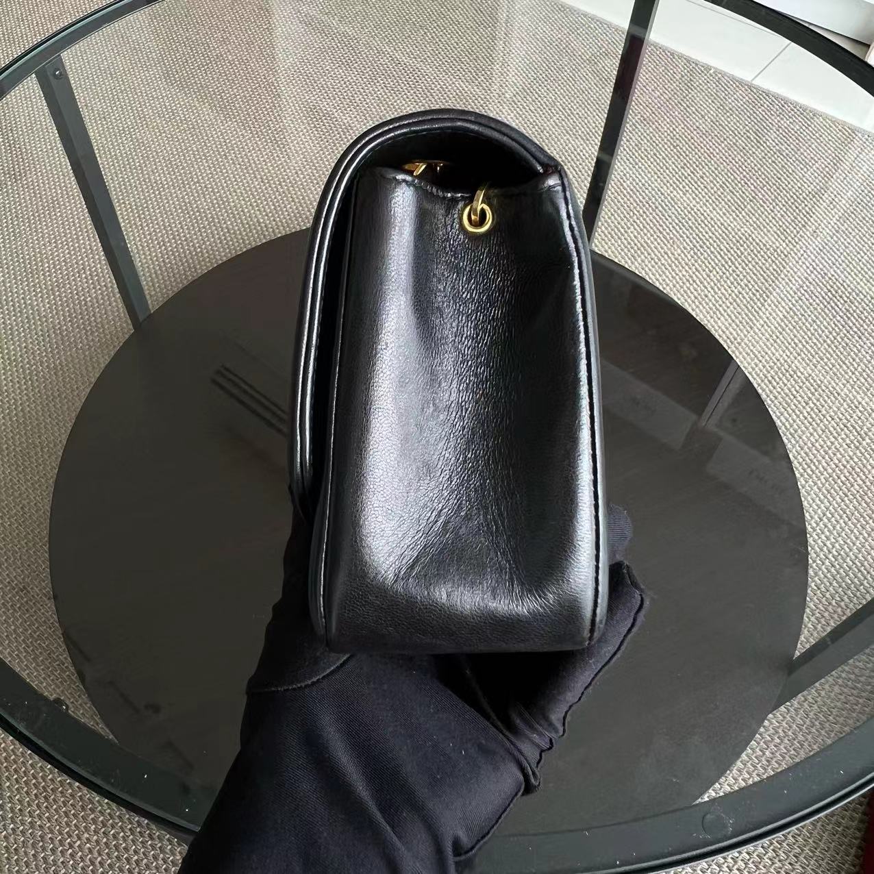 Chanel Vintage Diana Small Quilted Lambskin Black 24K Golden Hardware Series 3 - Best Luxury Designers