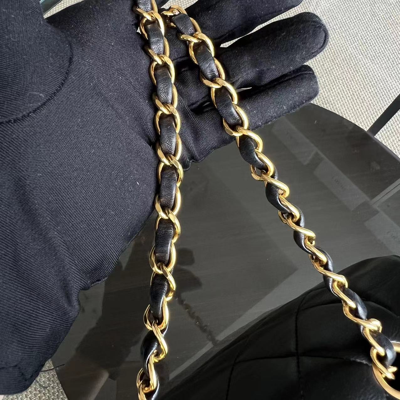 Chanel Vintage Diana Small Quilted Lambskin Black 24K Golden Hardware Series 3 - Best Luxury Designers