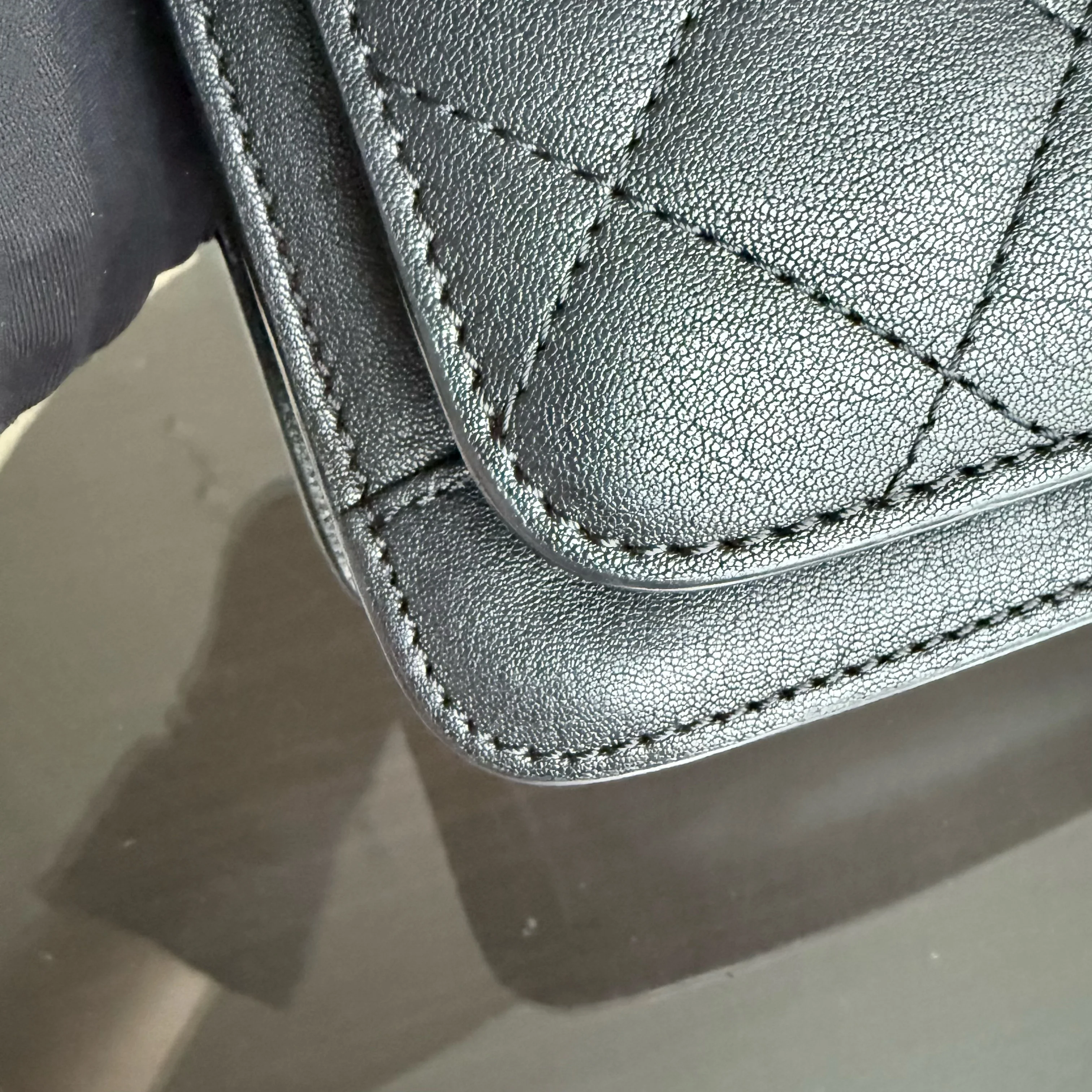 Chanel Medium CC Box Flap - Quilted Calfskin Black Silver Hardware Series 25