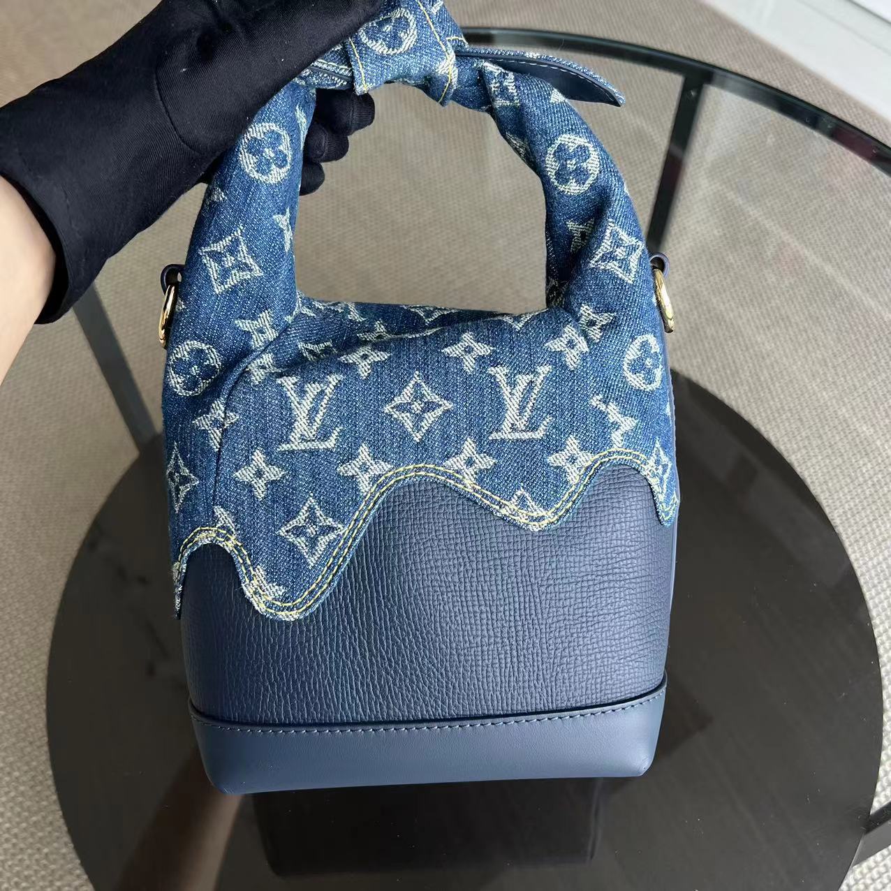 Louis Vuitton LV Japanese Cruiser Denim Blue Handbag