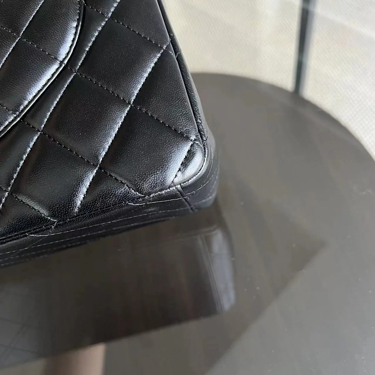 Maxi Classic Flap Double Flap Quilted Lambskin Black Golden Hardware Series 14