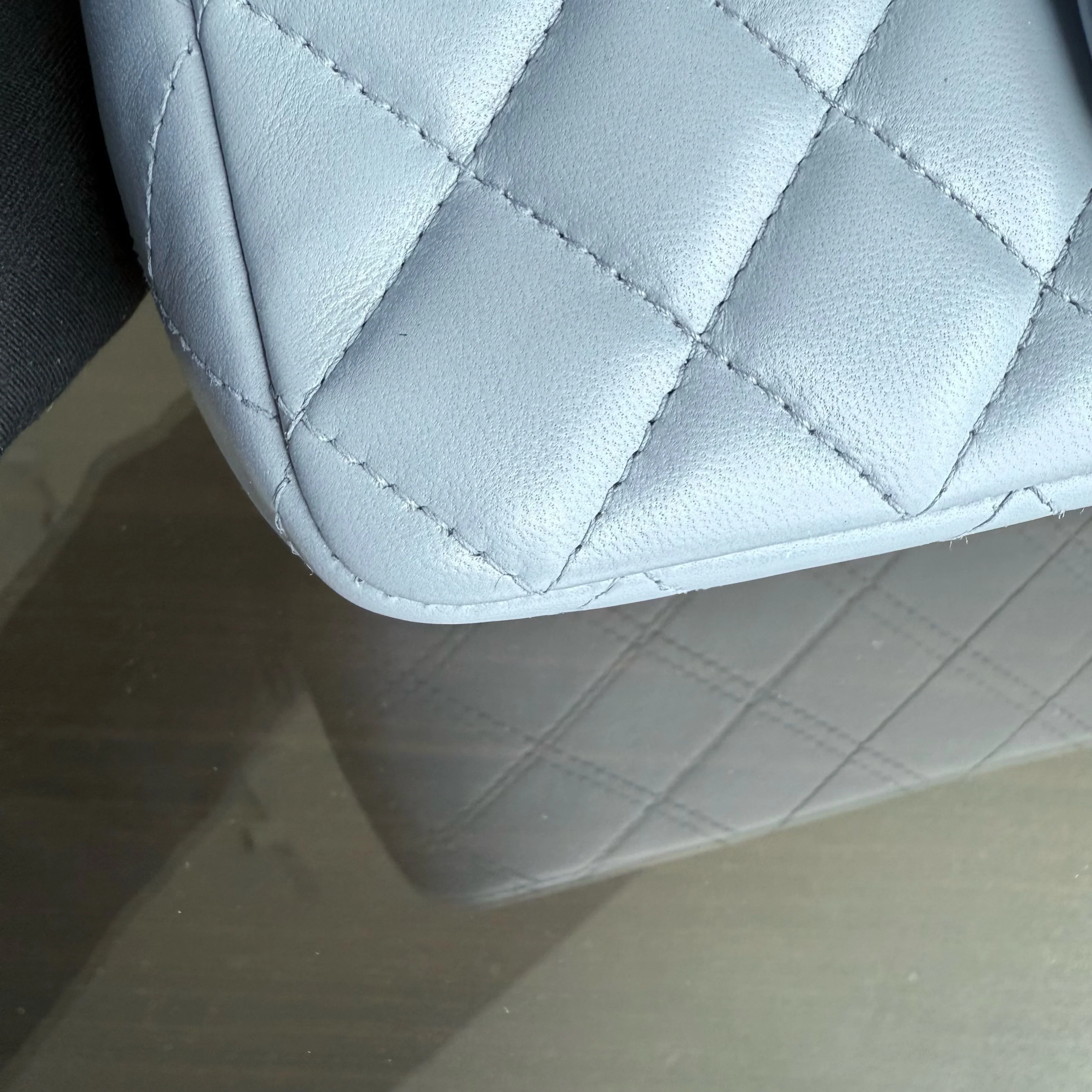 Chanel Classic Flap Mini - 20CM Quilted Lambskin Blue Silver Hardware Series 16