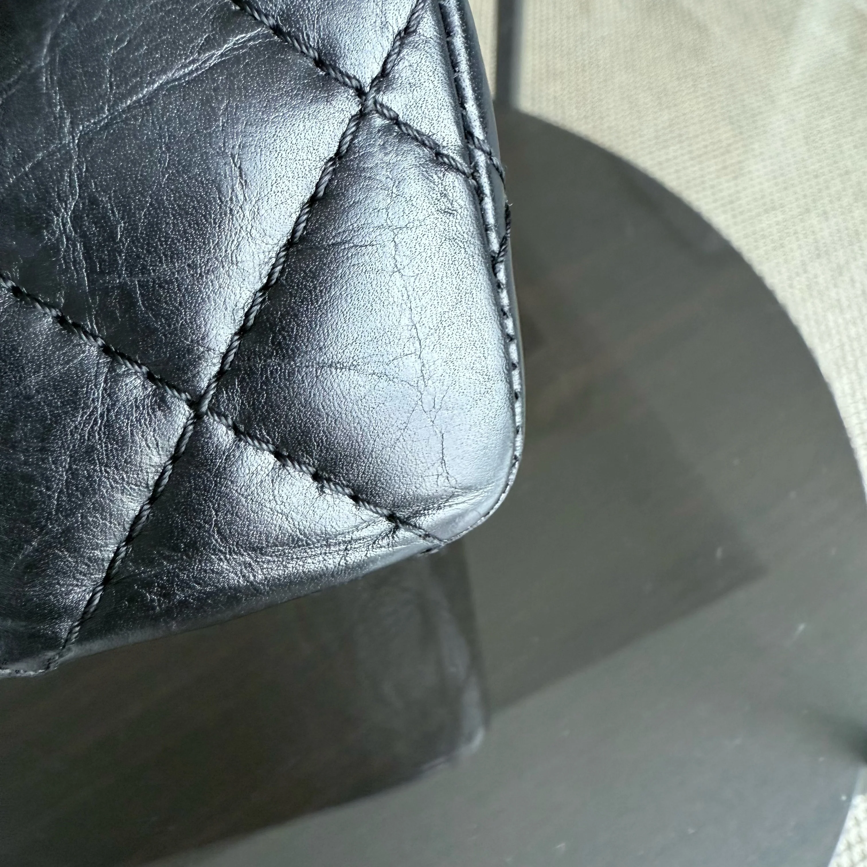 Chanel 2.55 Reissue 226 - Quilted Aged Calfskin Black Gold Hardware Series 15