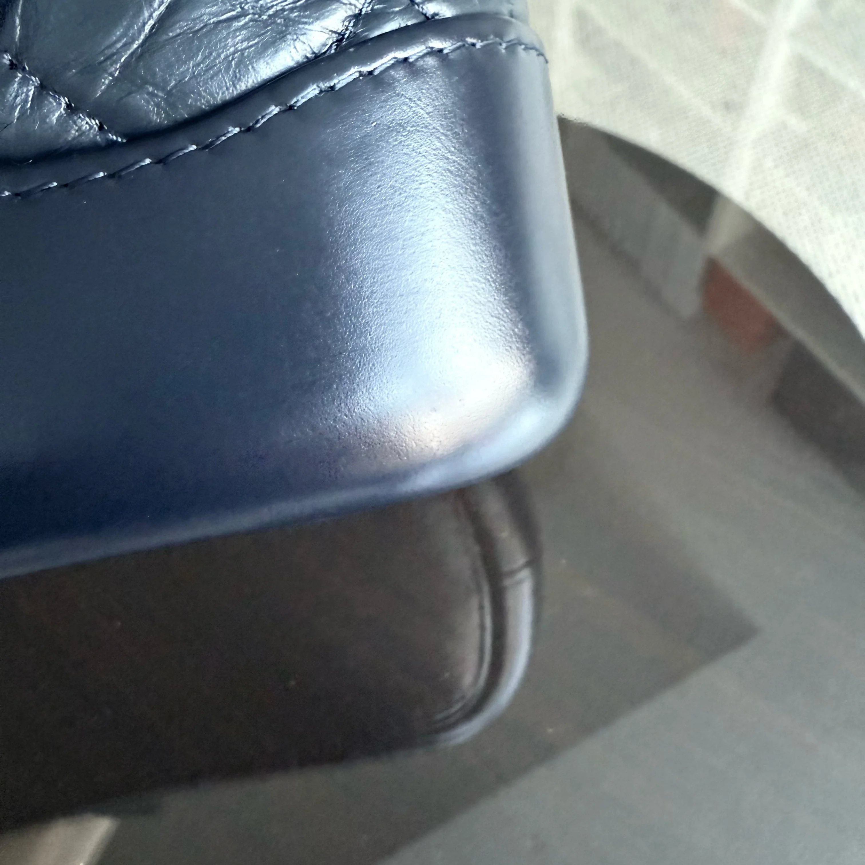 Chanel Gabrielle Small - Quilted Calfskin Dark Navy Blue Two-tone Gold Hardware Series 26