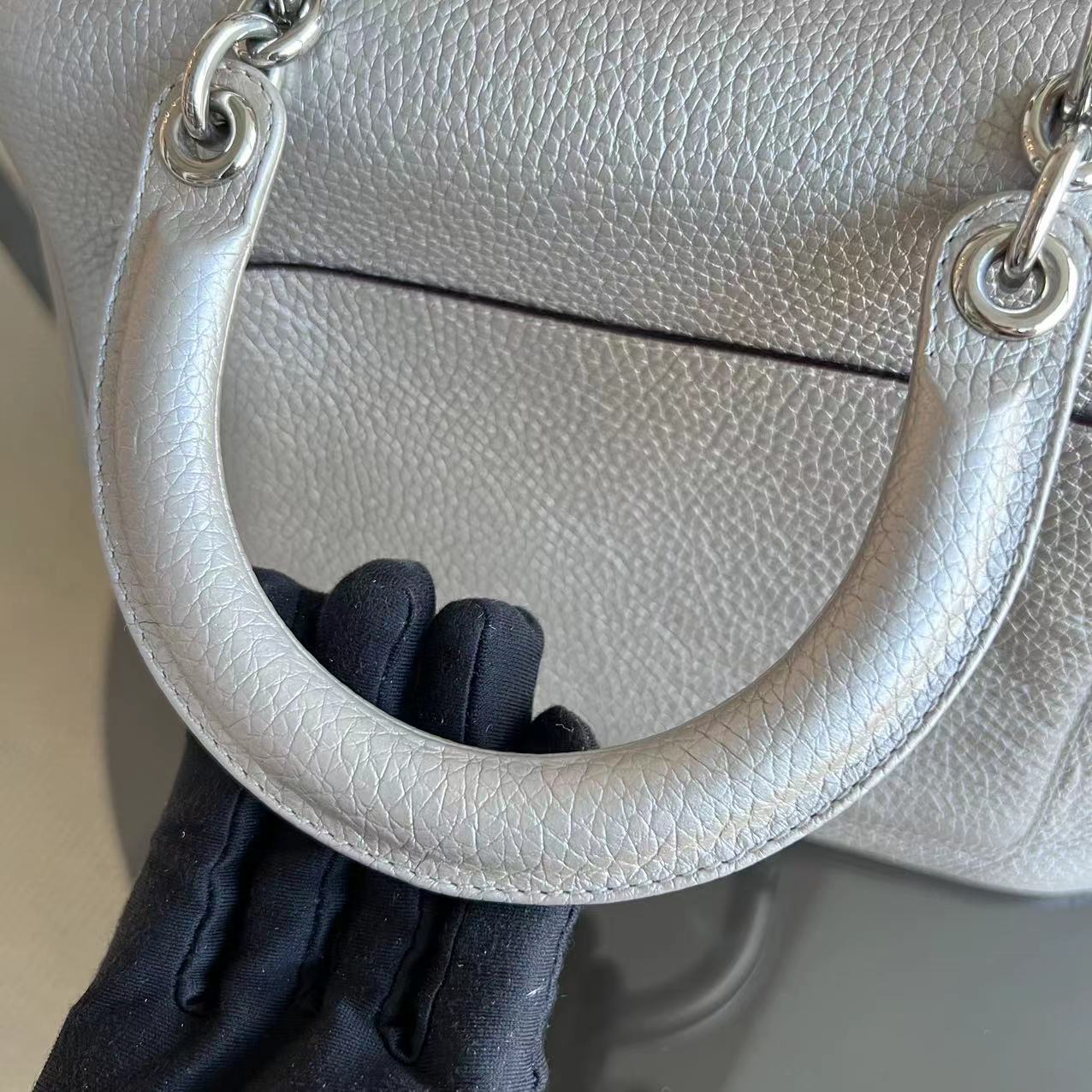 Dior Be Dior Medium Metallic Grained Calfskin Gold SHW - Best Luxury Designers