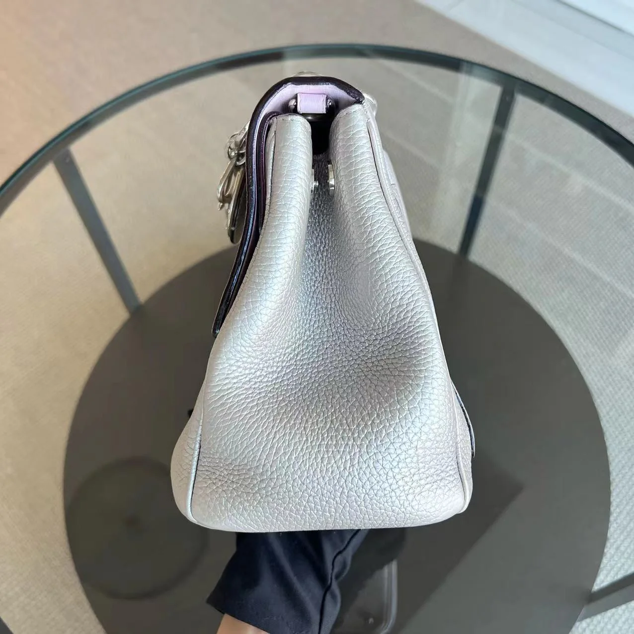 Dior Be Dior Medium Metallic Grained Calfskin Gold SHW - Best Luxury Designers