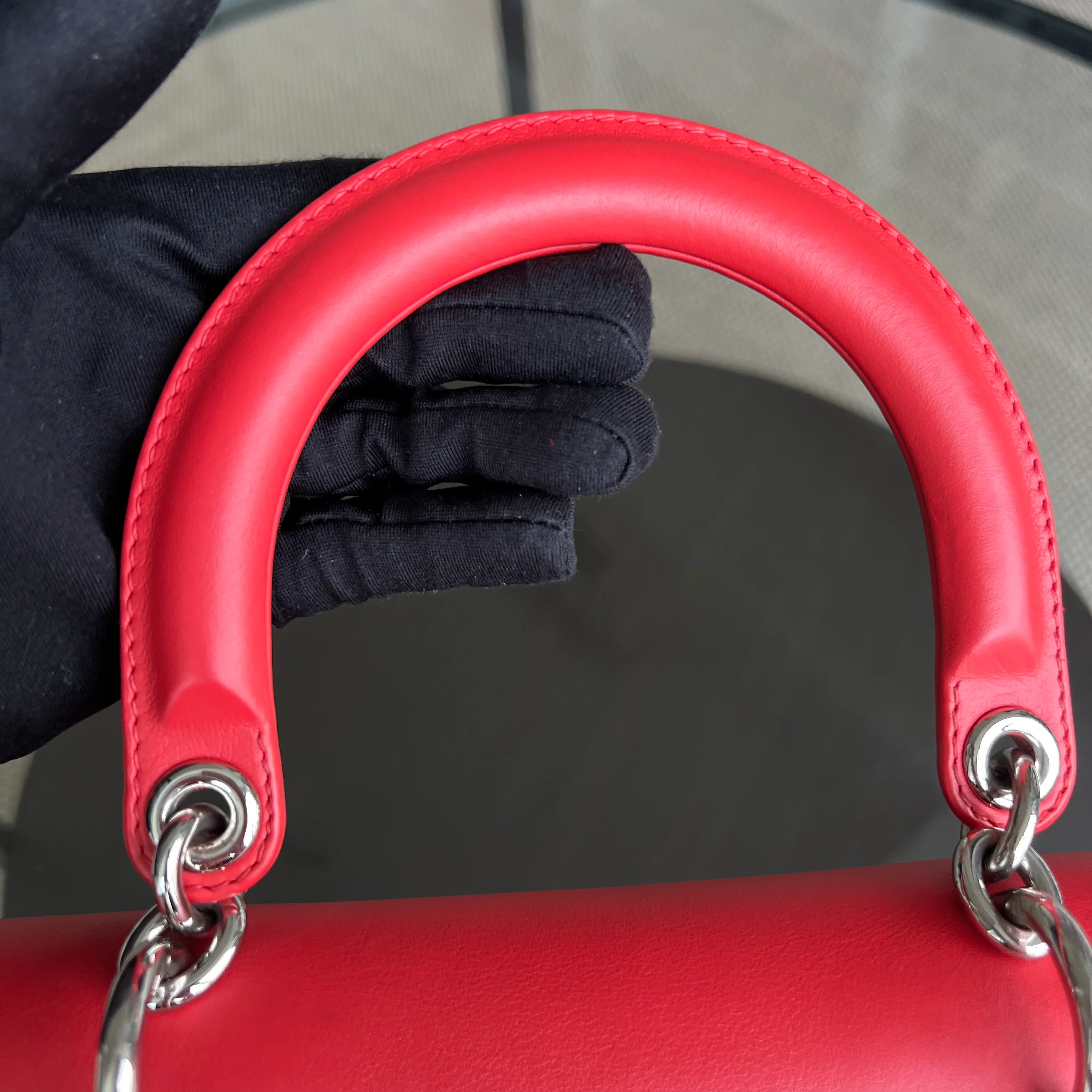 Dior Be Dior Medium Smooth Calfskin Red Hot Pink Silver Hardware - Best Luxury Designers