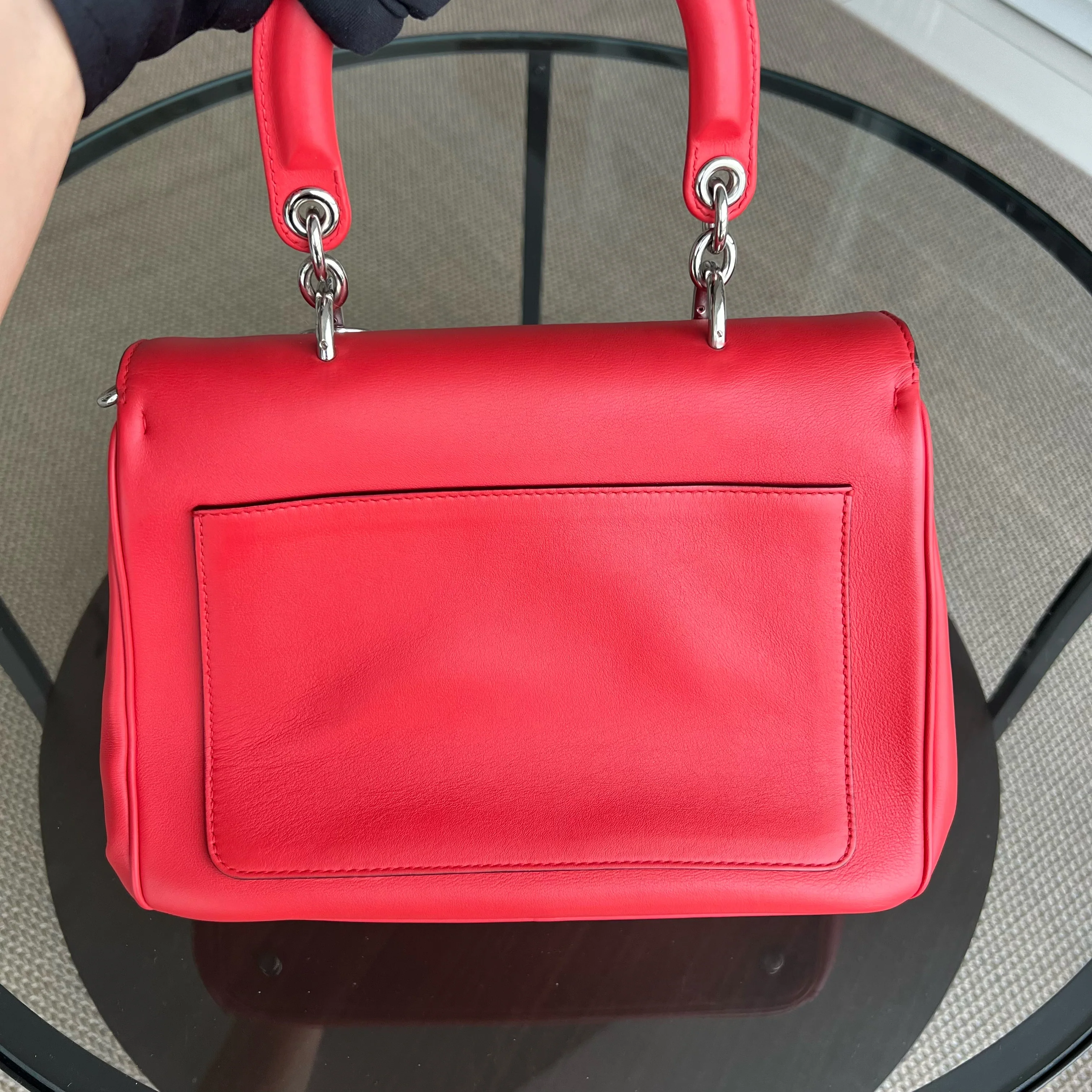 Dior Be Dior Medium Smooth Calfskin Red Hot Pink Silver Hardware - Best Luxury Designers