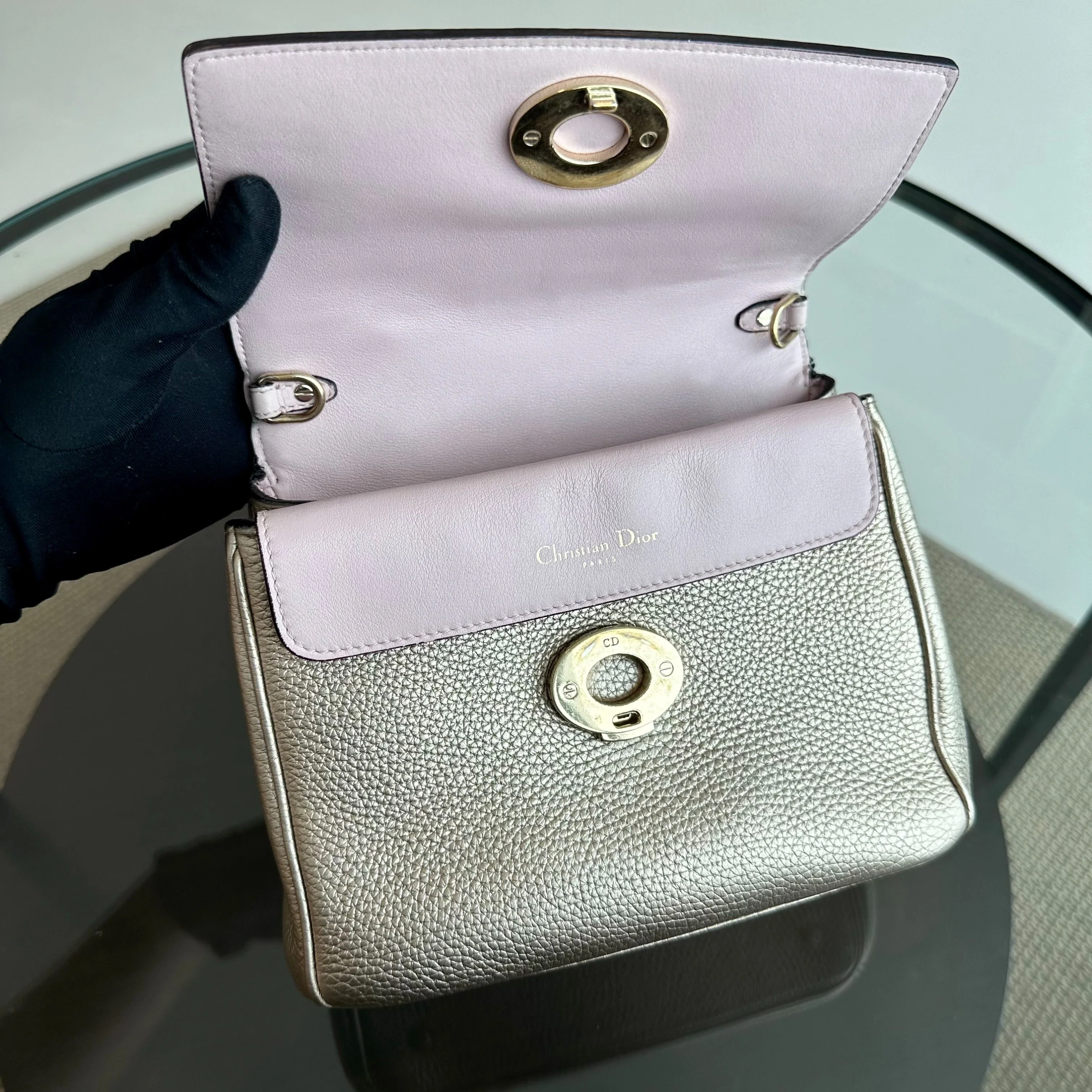 Dior Be Mini Gold Grained Calfskin GHW - Best Luxury Designers