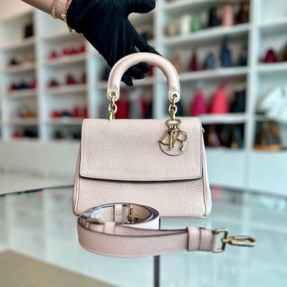 Dior Be Mini Sakura Pink Gold Grained Calfskin GHW - Best Luxury Designers