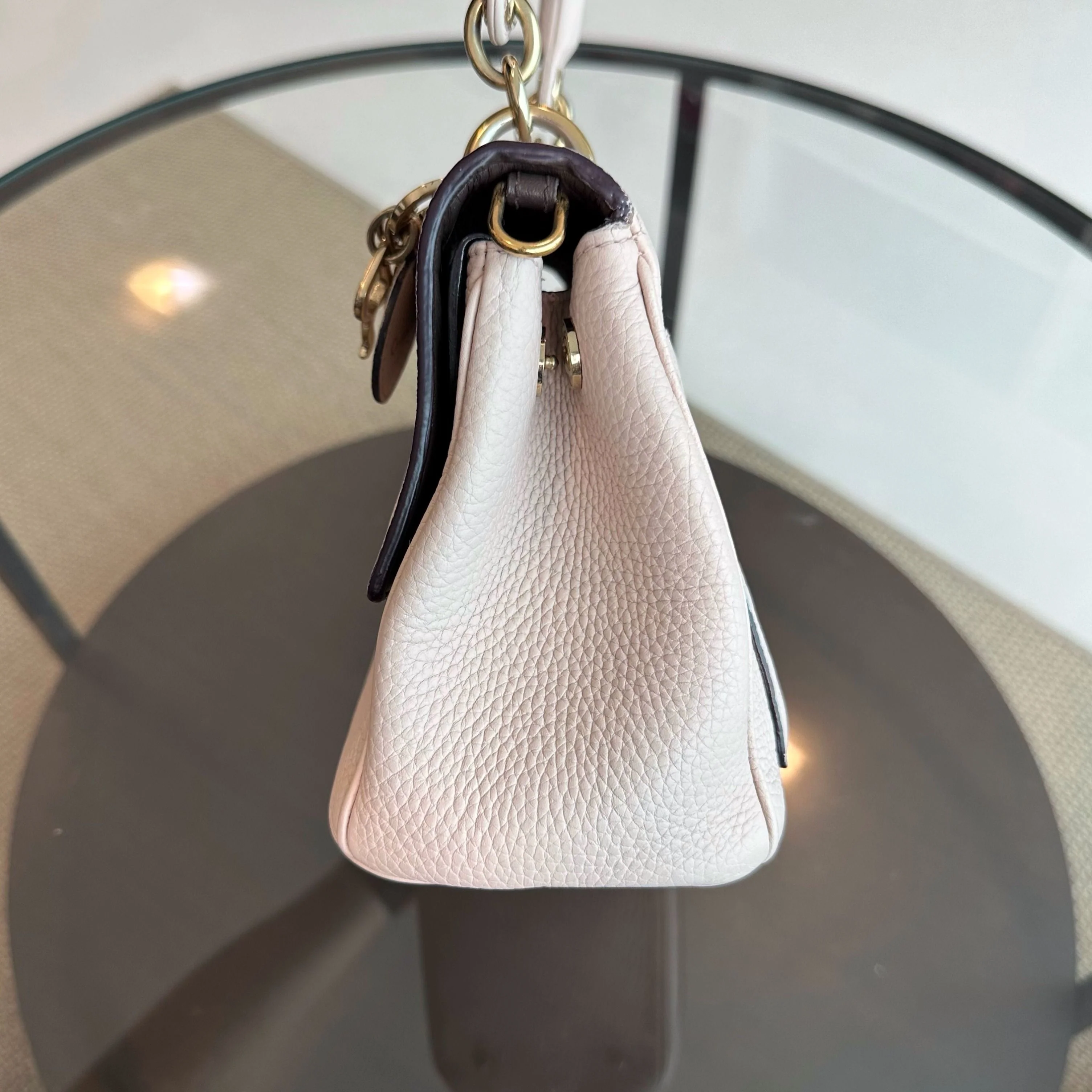 Dior Be Mini Sakura Pink Gold Grained Calfskin GHW - Best Luxury Designers