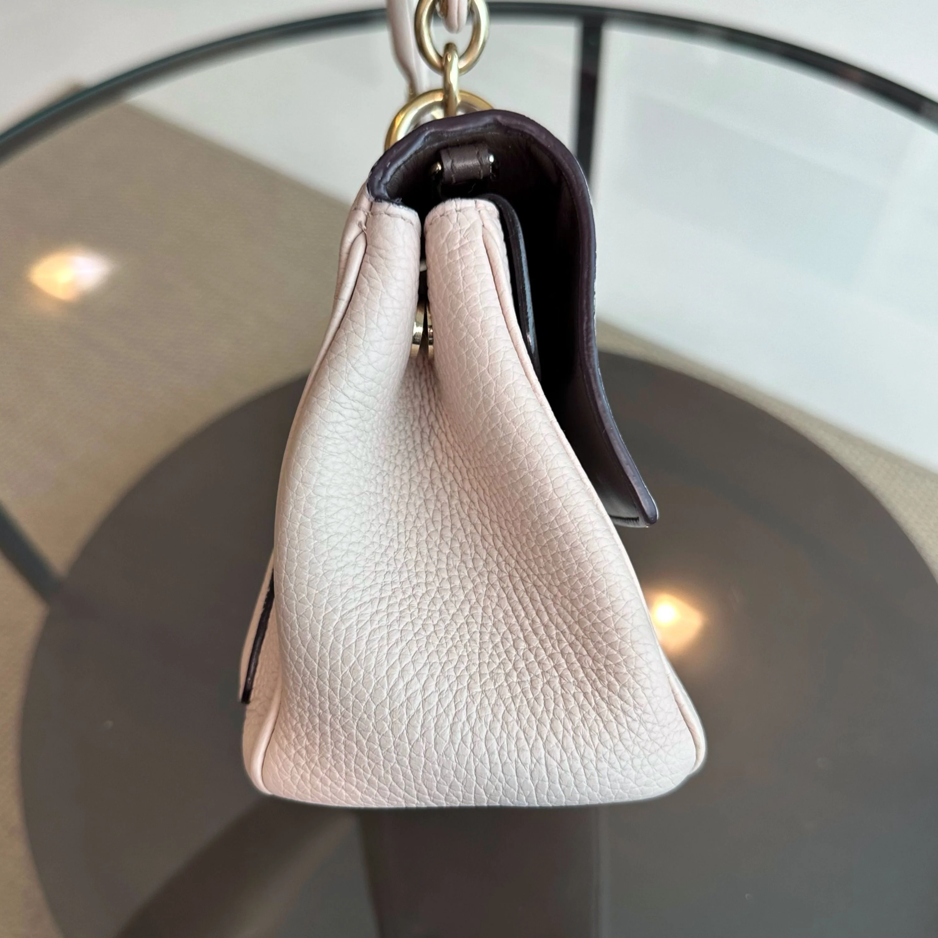 Dior Be Mini Sakura Pink Gold Grained Calfskin GHW - Best Luxury Designers