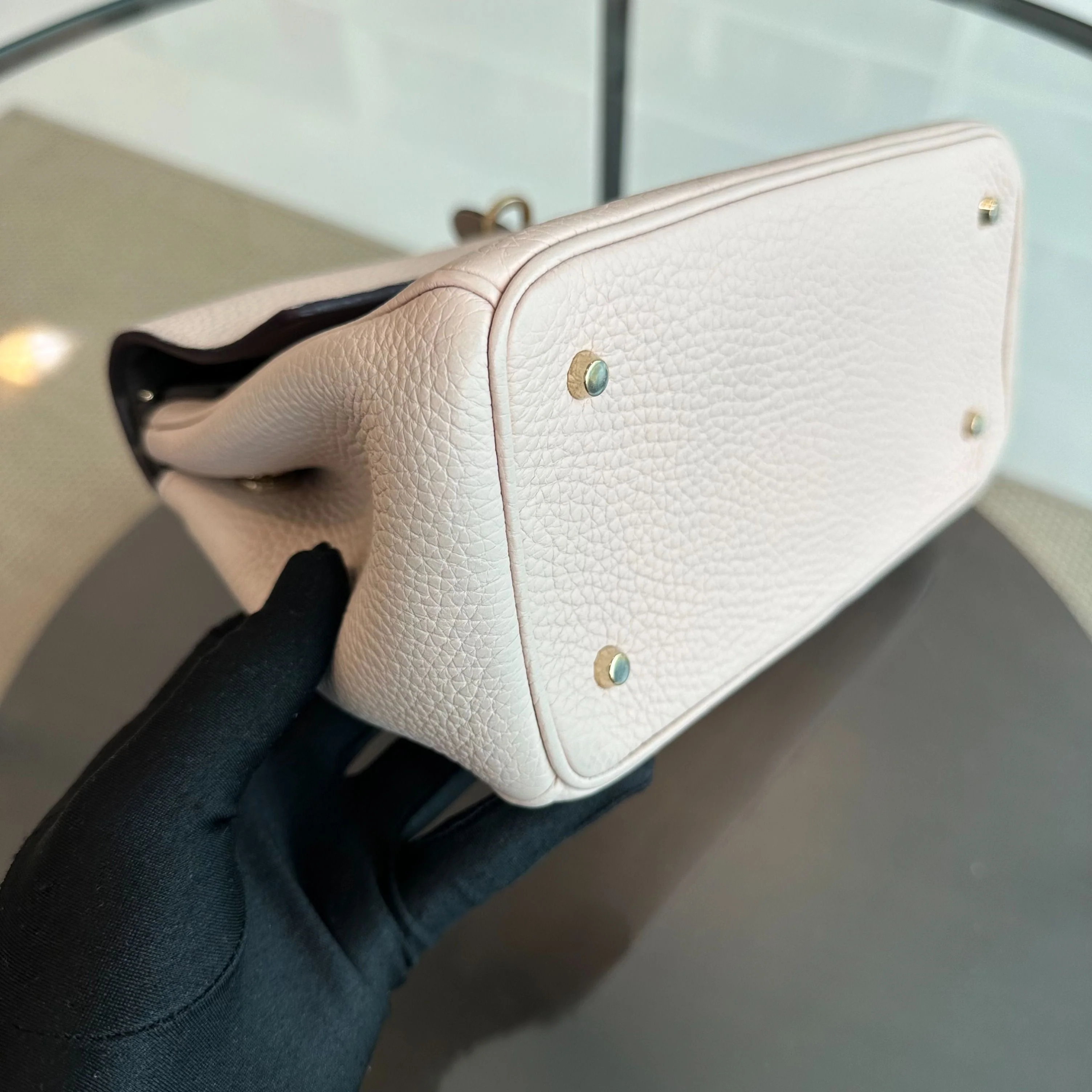 Dior Be Mini Sakura Pink Gold Grained Calfskin GHW - Best Luxury Designers