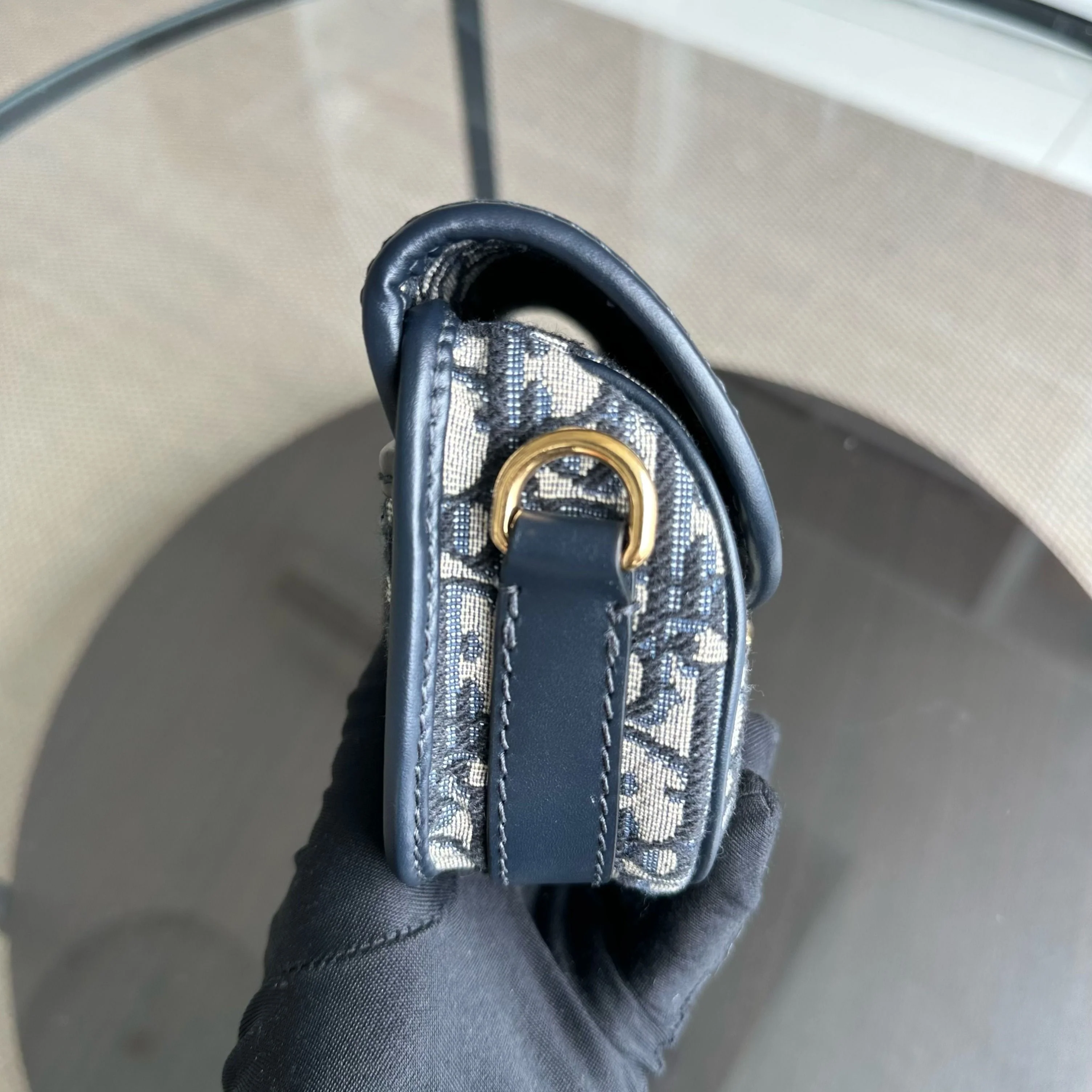 Dior Bobby East West 21CM Oblique Monogram Canavas Blue GHW - Best Luxury Designers