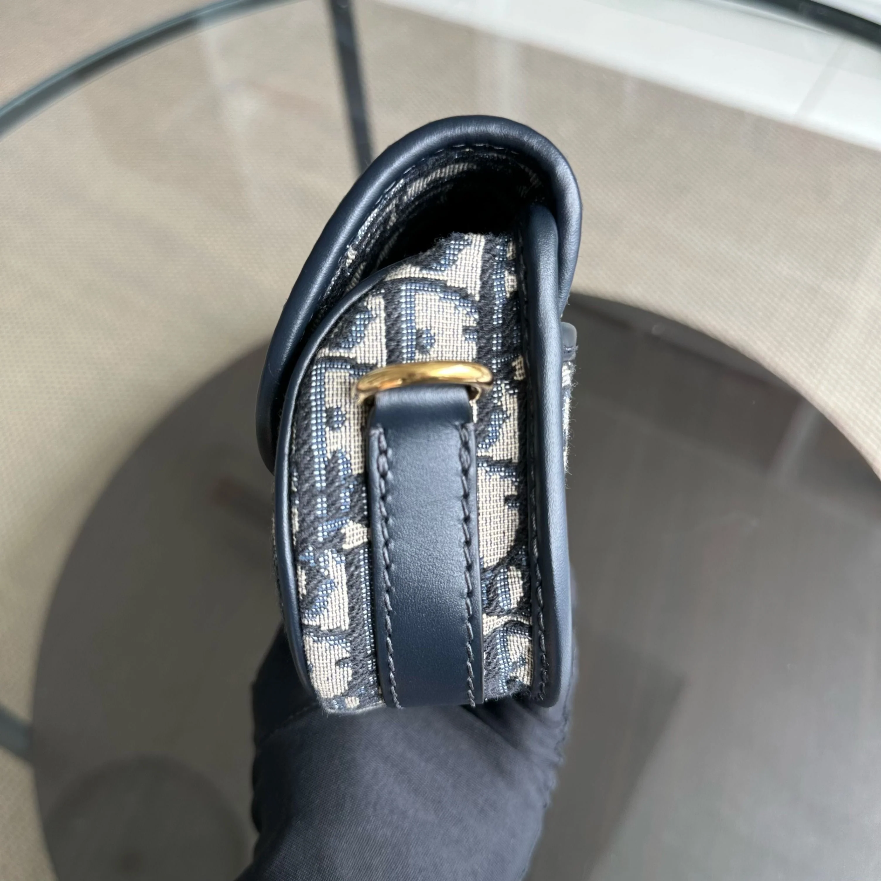 Dior Bobby East West 21CM Oblique Monogram Canavas Blue GHW - Best Luxury Designers