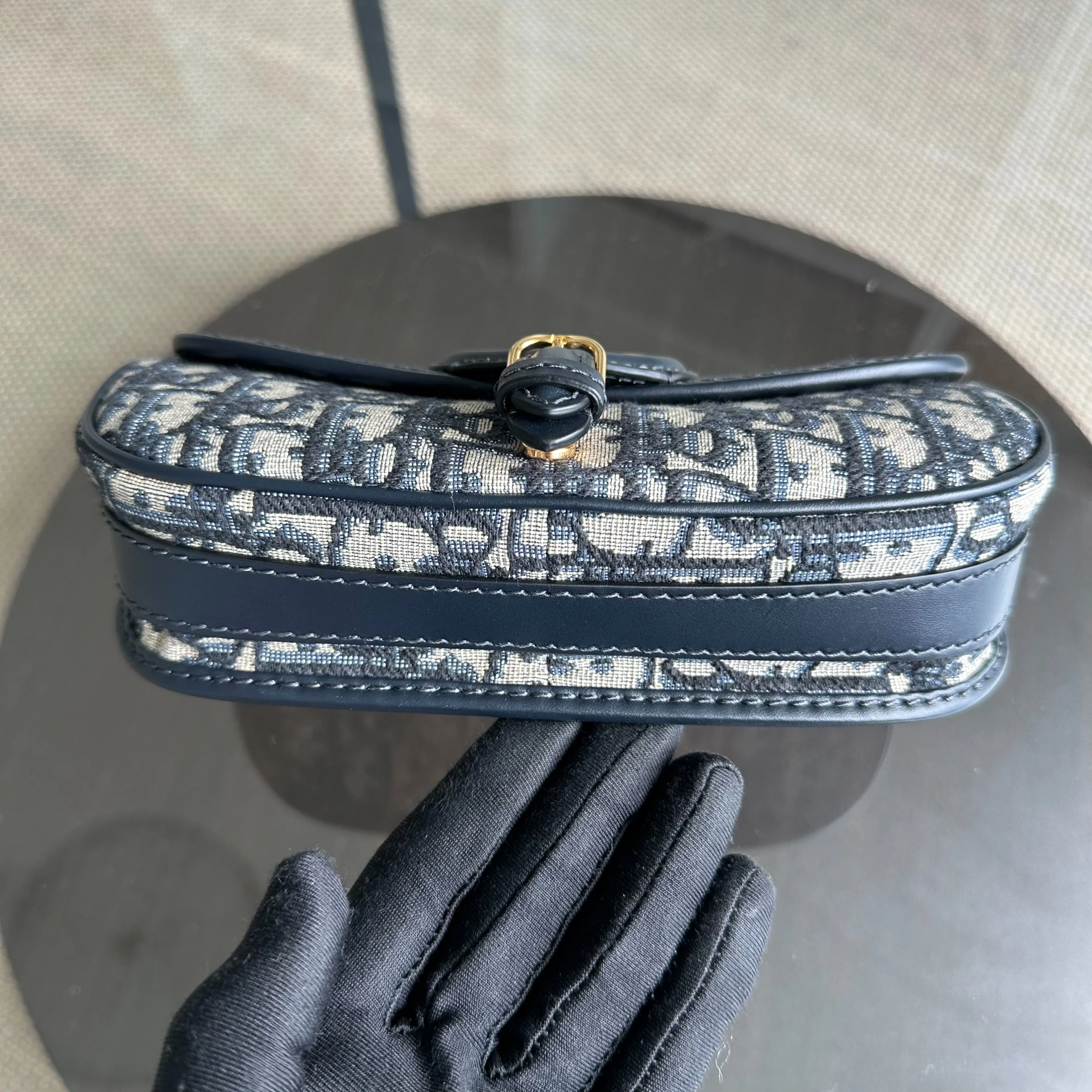 Dior Bobby East West 21CM Oblique Monogram Canavas Blue GHW - Best Luxury Designers