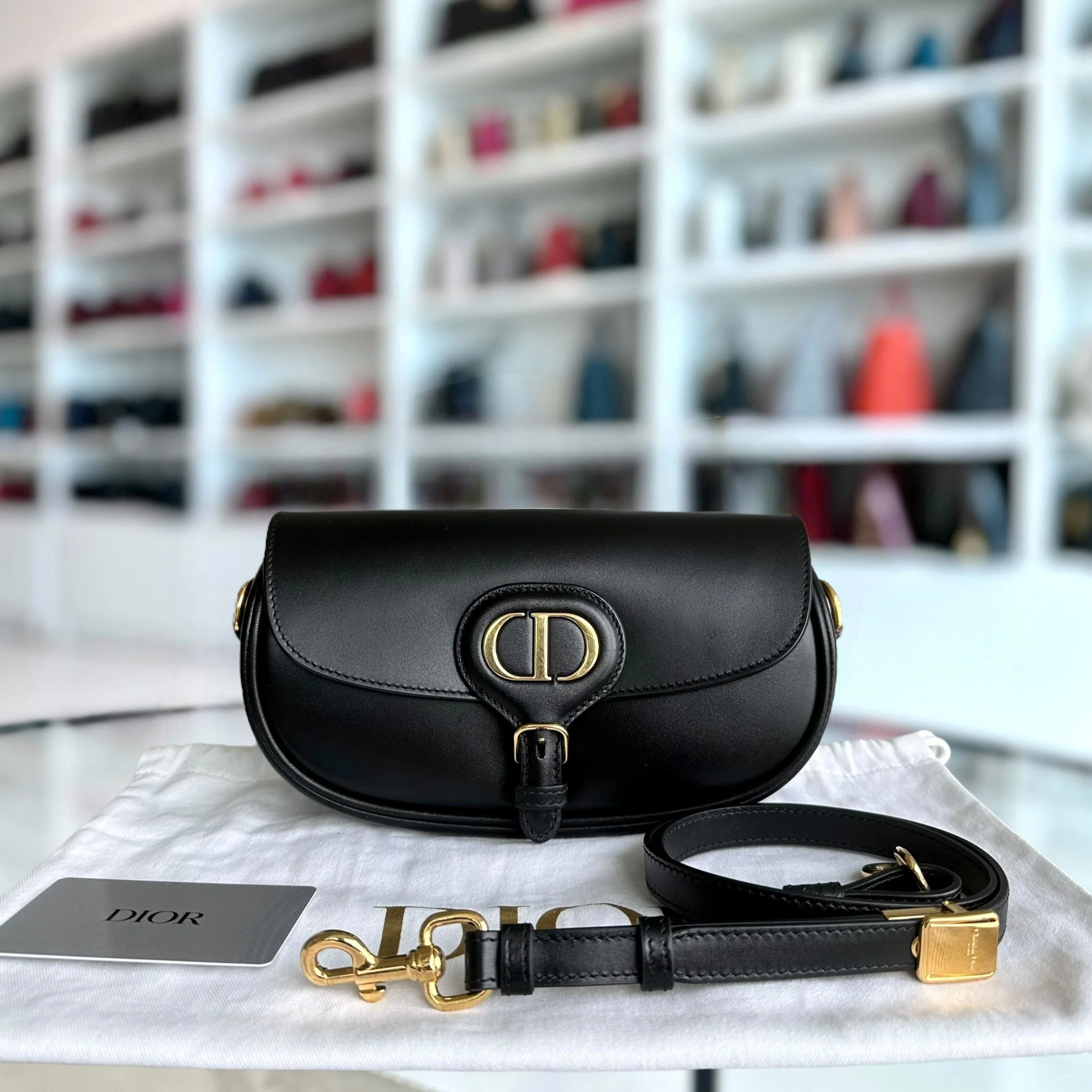 Dior Bobby East West Smooth Calfskin Shoulder Bag Black GHW - Best Luxury Designers