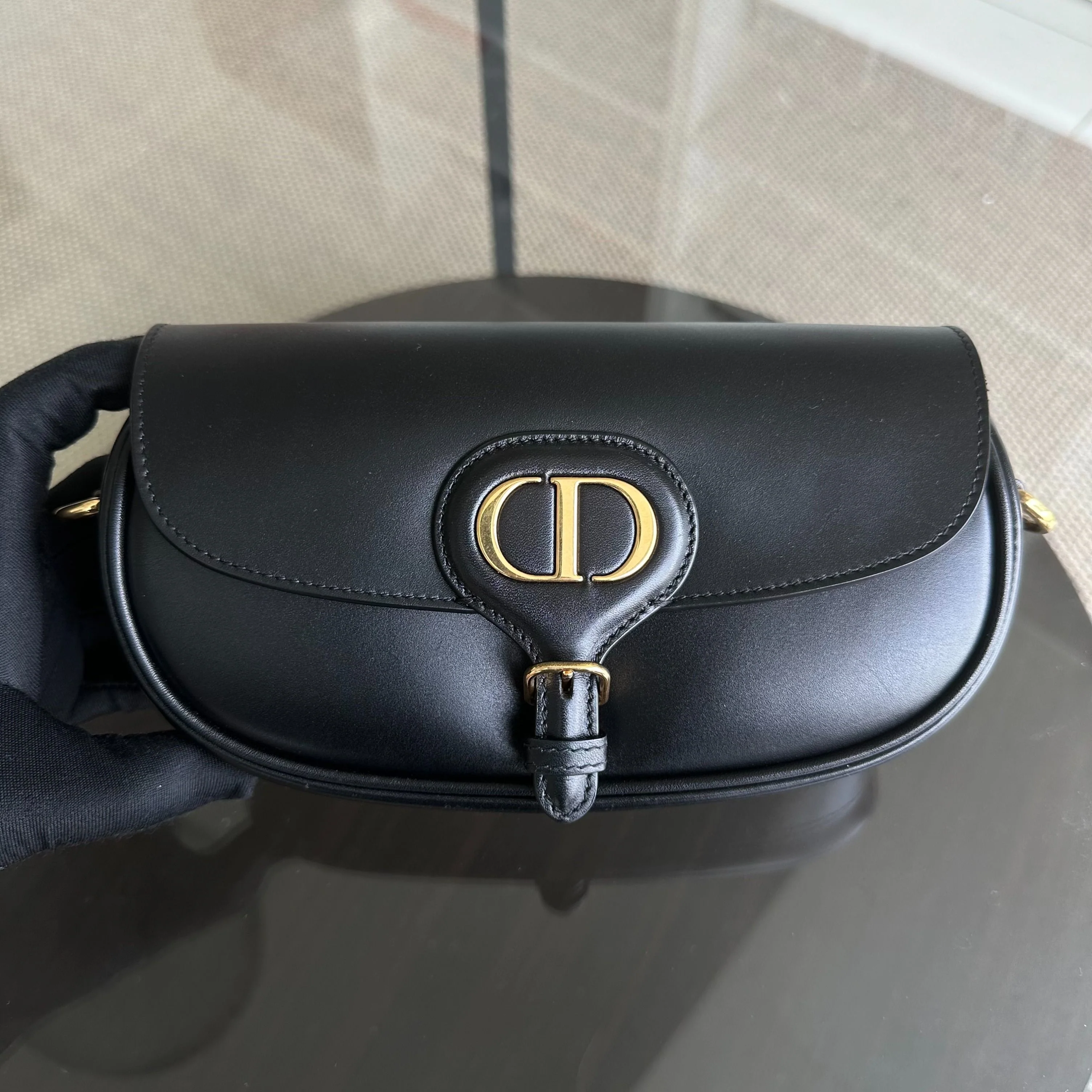Dior Bobby East West Smooth Calfskin Shoulder Bag Black GHW - Best Luxury Designers