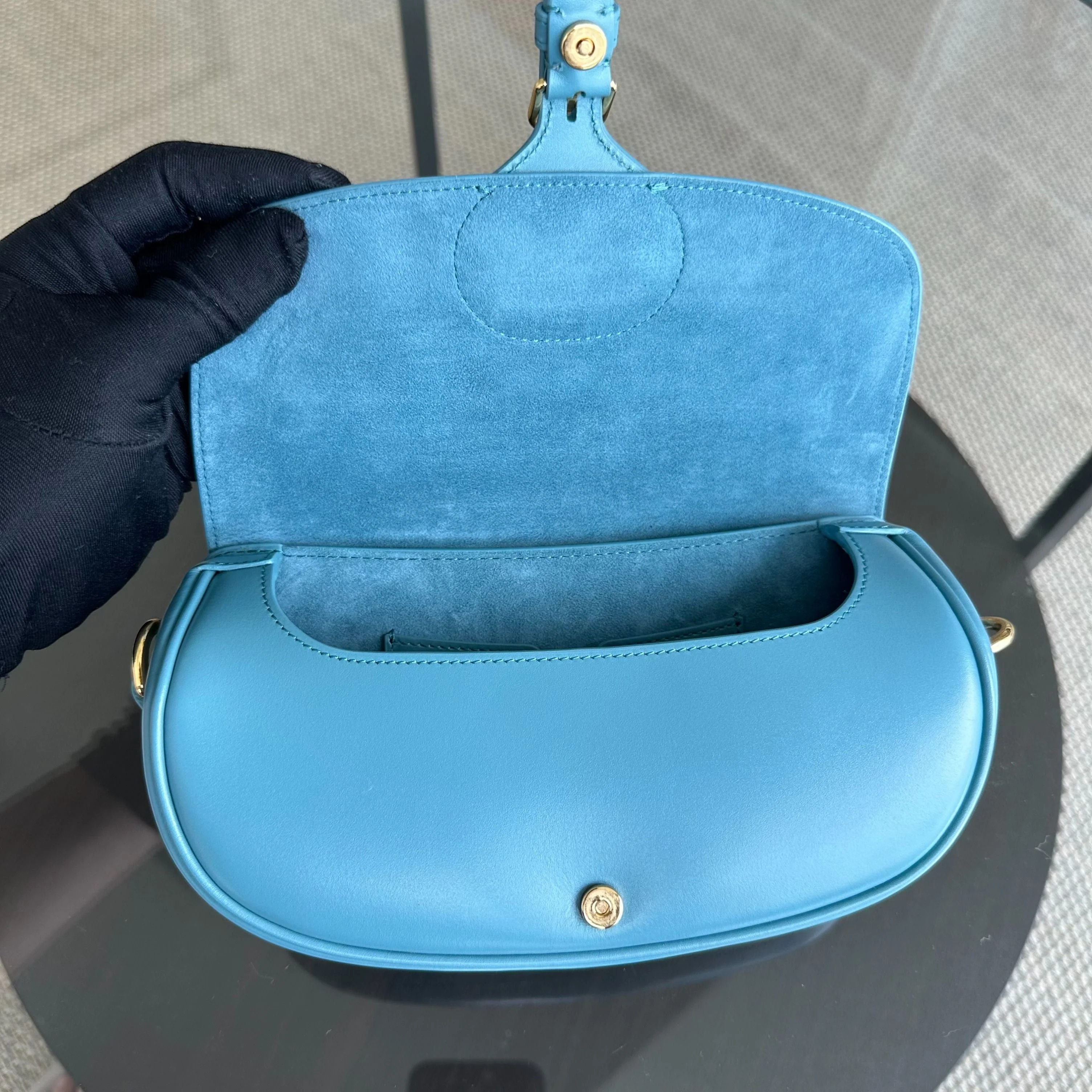 Dior Bobby East West Smooth Calfskin Shoulder Bag Blue GHW - Best Luxury Designers