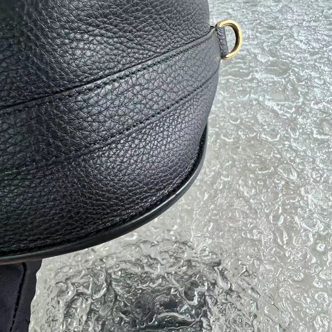 Dior Bobby Large Grained Calfskin Black Golden Hardware With Strap - Best Luxury Designers