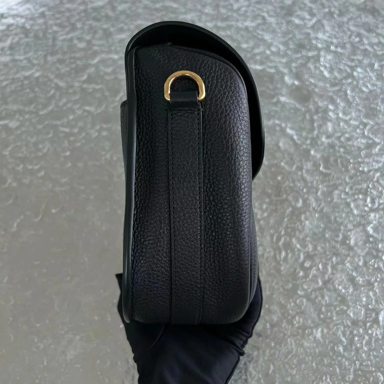 Dior Bobby Large Grained Calfskin Black Golden Hardware With Strap - Best Luxury Designers