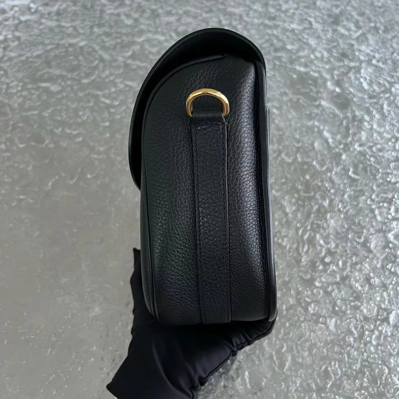 Dior Bobby Large Grained Calfskin Black Golden Hardware With Strap - Best Luxury Designers