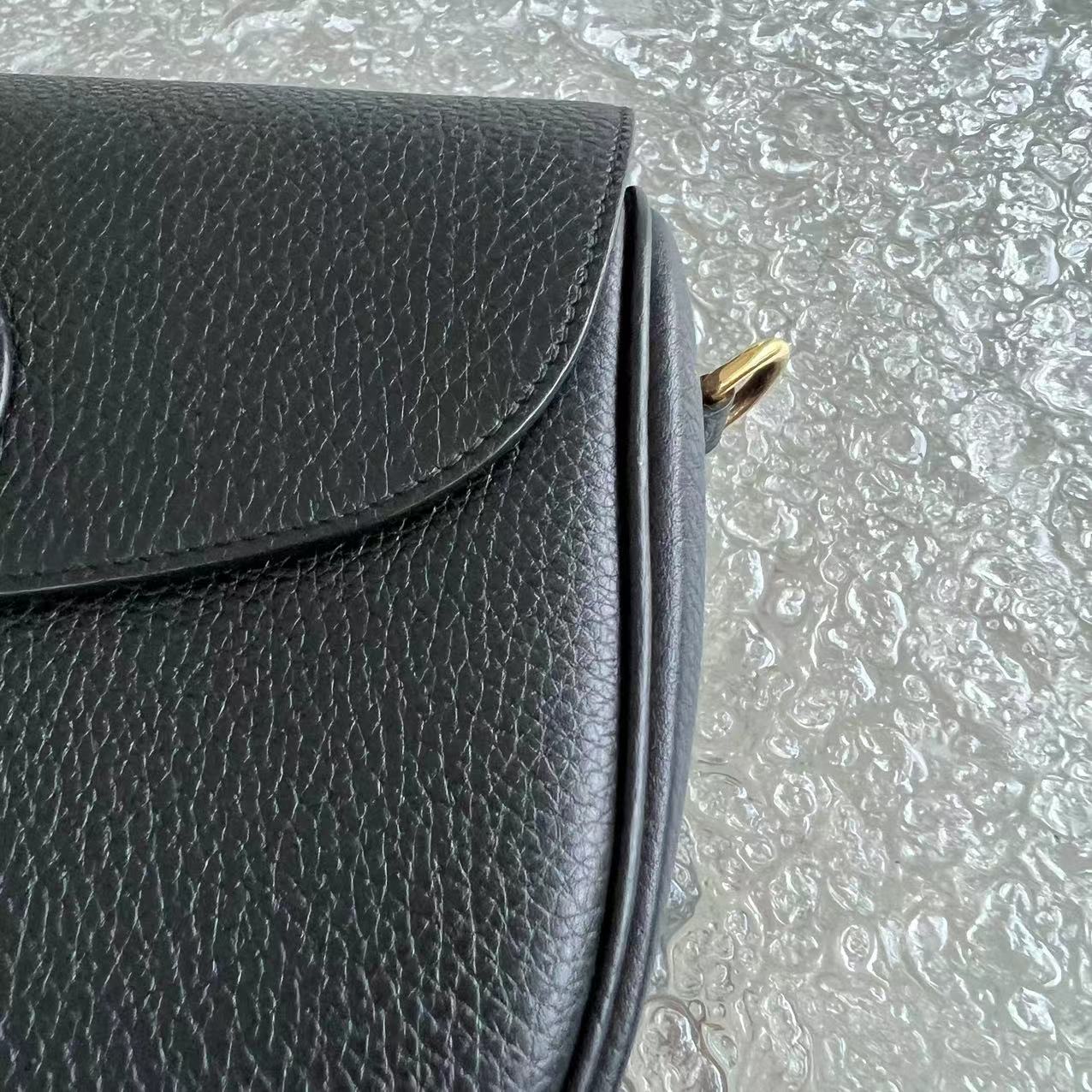 Dior Bobby Large Grained Calfskin Black Golden Hardware With Strap - Best Luxury Designers