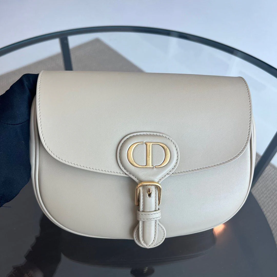 Dior Bobby Medium Beige Flap Smooth Calfskin Leather Bag - Best Luxury Designers