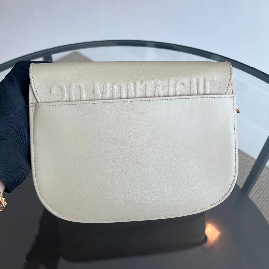 Dior Bobby Medium Beige Flap Smooth Calfskin Leather Bag - Best Luxury Designers