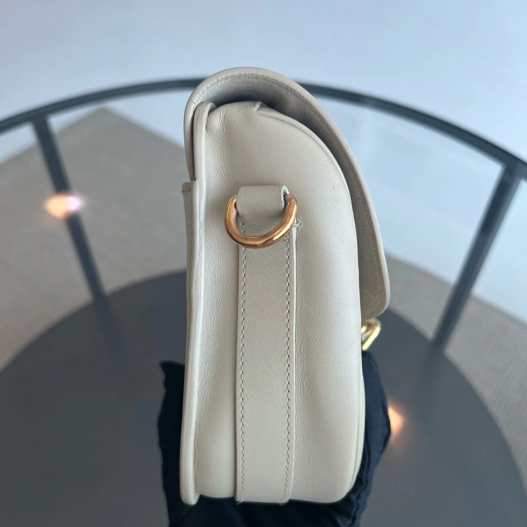 Dior Bobby Medium Beige Flap Smooth Calfskin Leather Bag - Best Luxury Designers