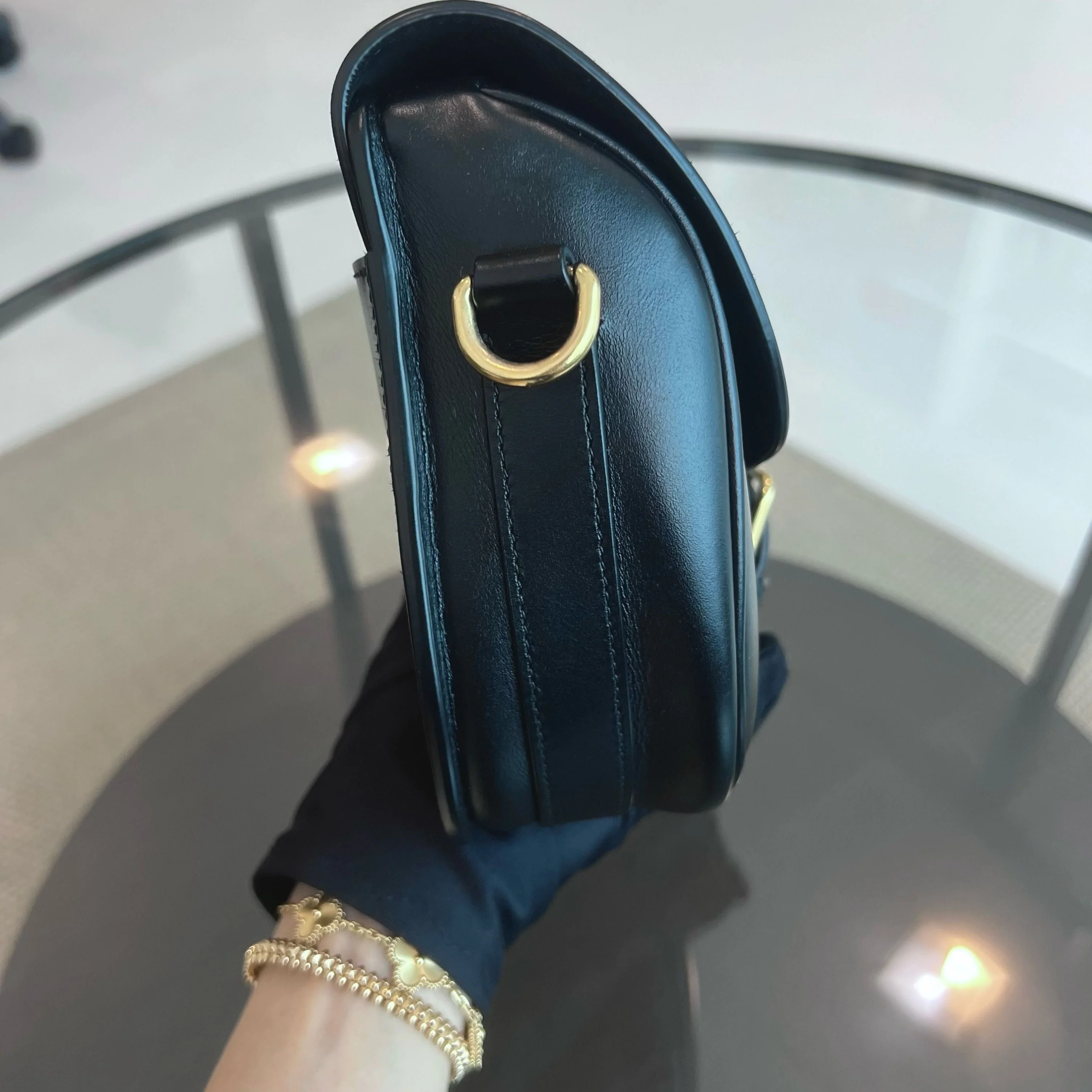 Dior Bobby Medium Black Flap Smooth Calfskin Leather Bag - Best Luxury Designers