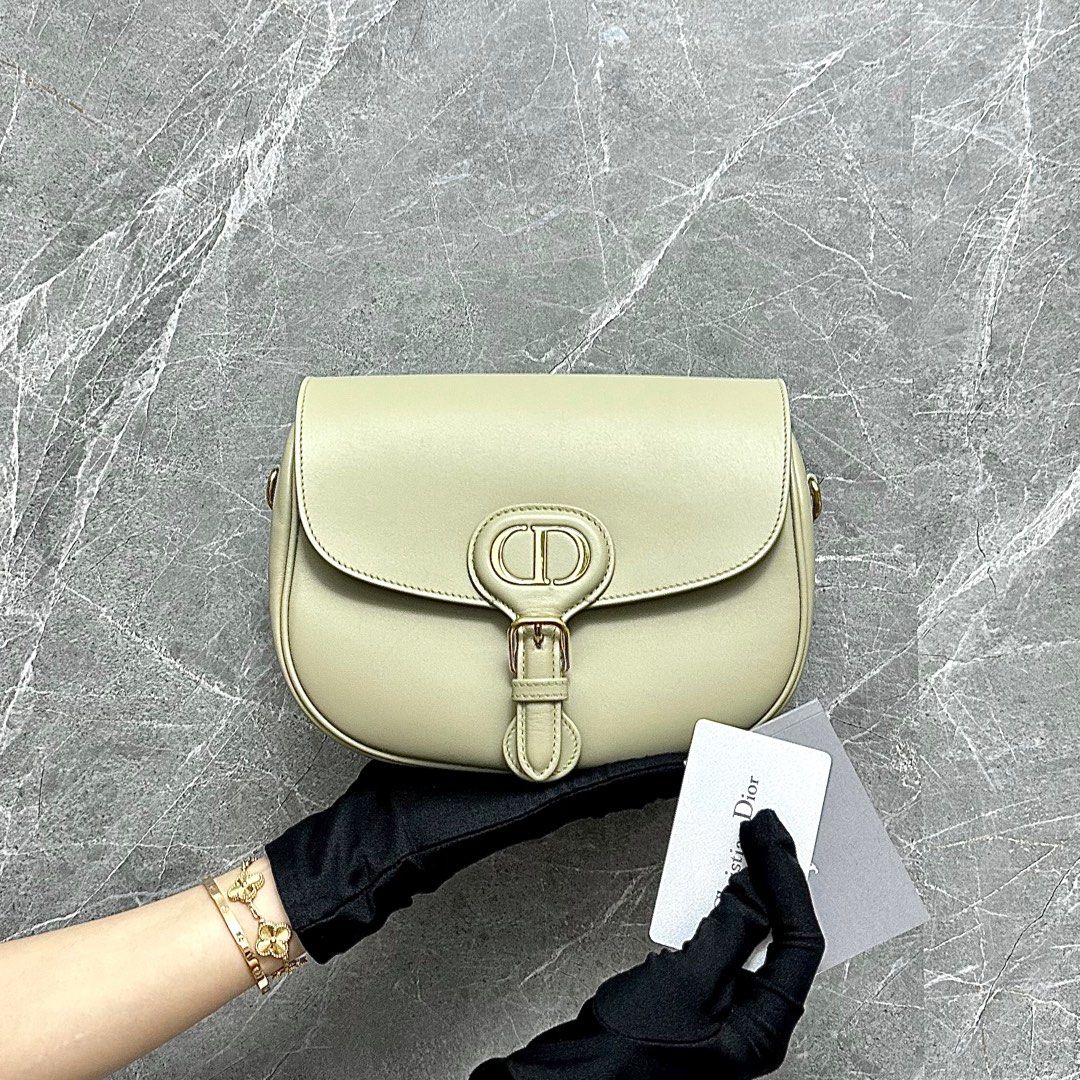 Dior Bobby Medium Flap Beige Smooth Calfskin GHW - Best Luxury Designers