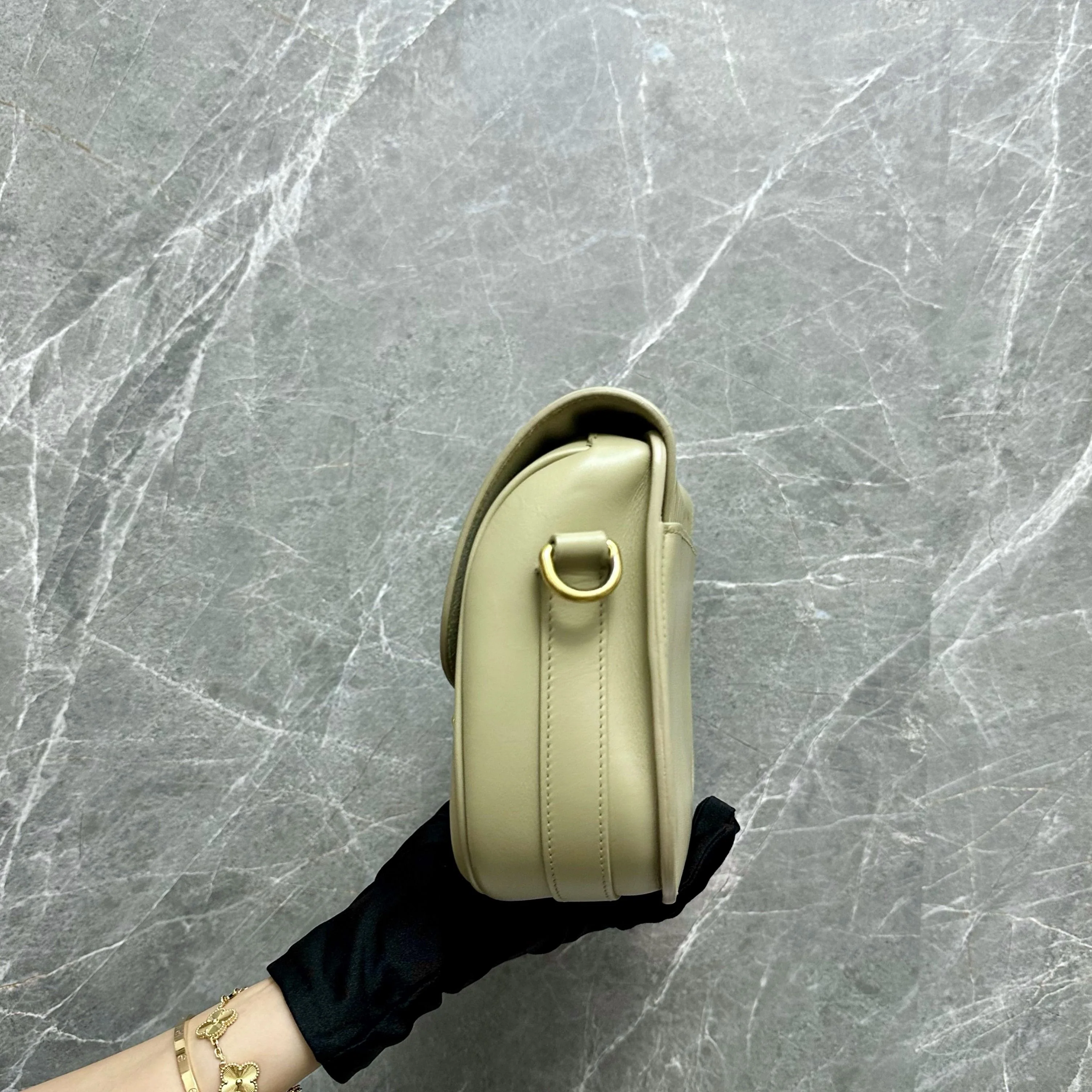 Dior Bobby Medium Flap Beige Smooth Calfskin GHW - Best Luxury Designers