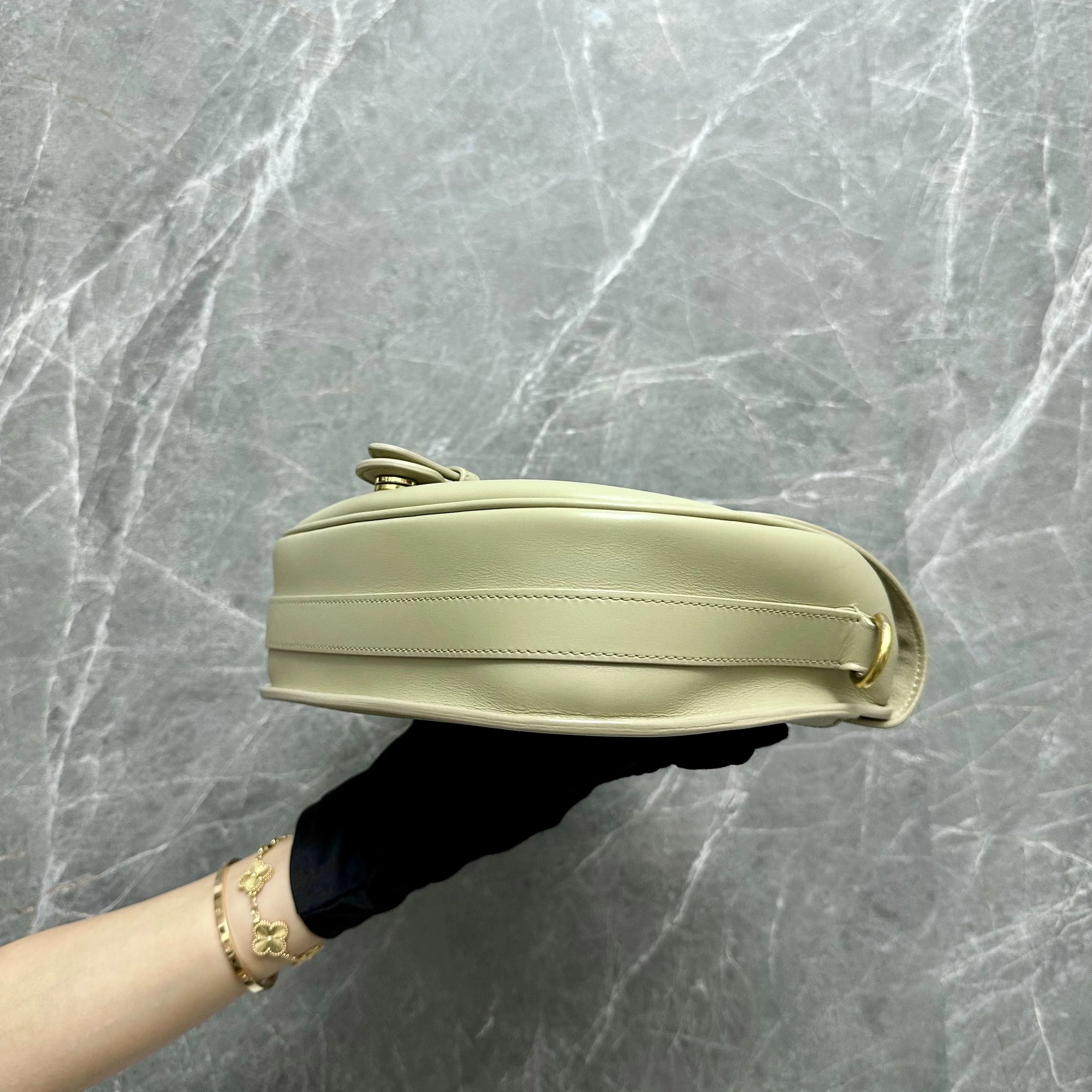 Dior Bobby Medium Flap Beige Smooth Calfskin GHW - Best Luxury Designers