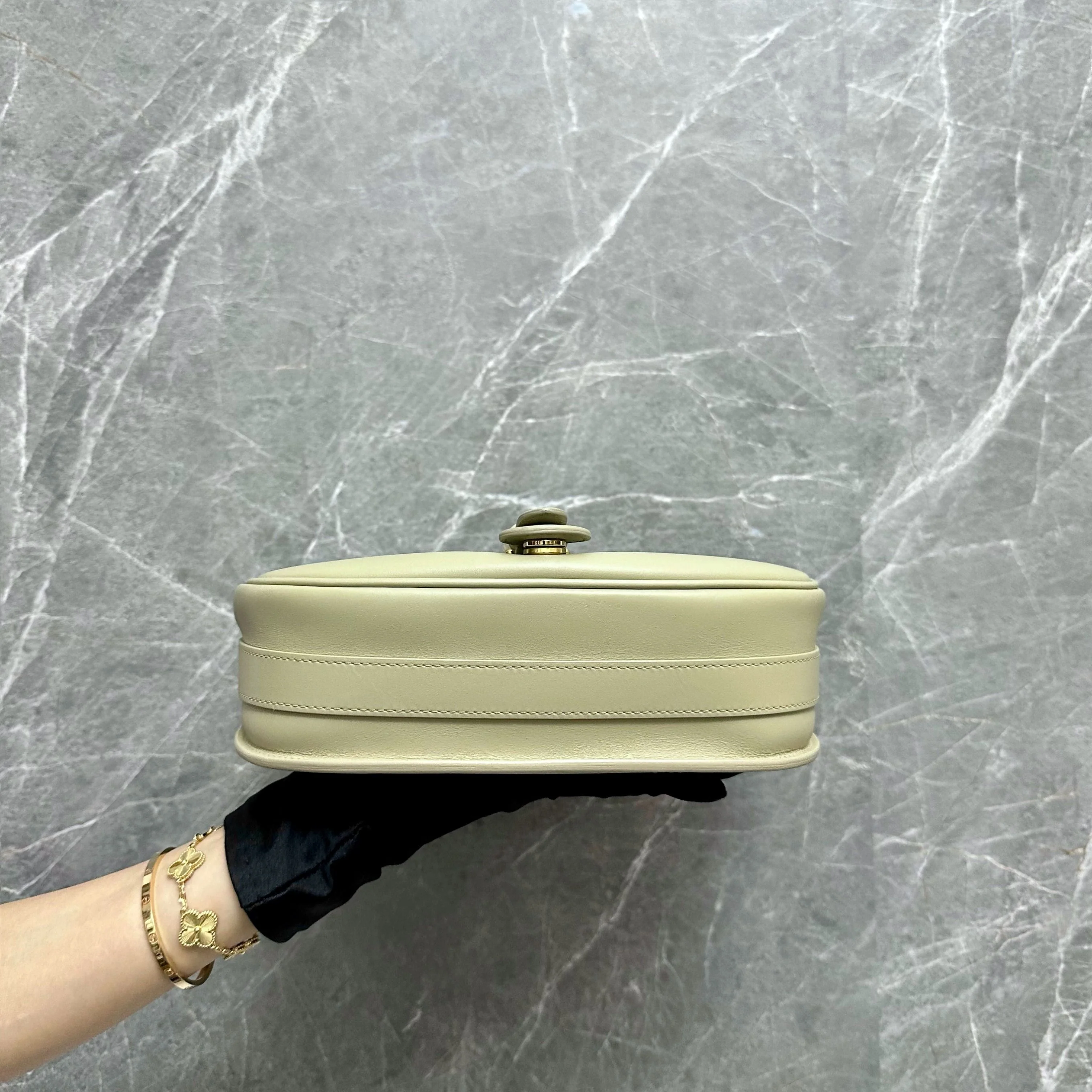 Dior Bobby Medium Flap Beige Smooth Calfskin GHW - Best Luxury Designers