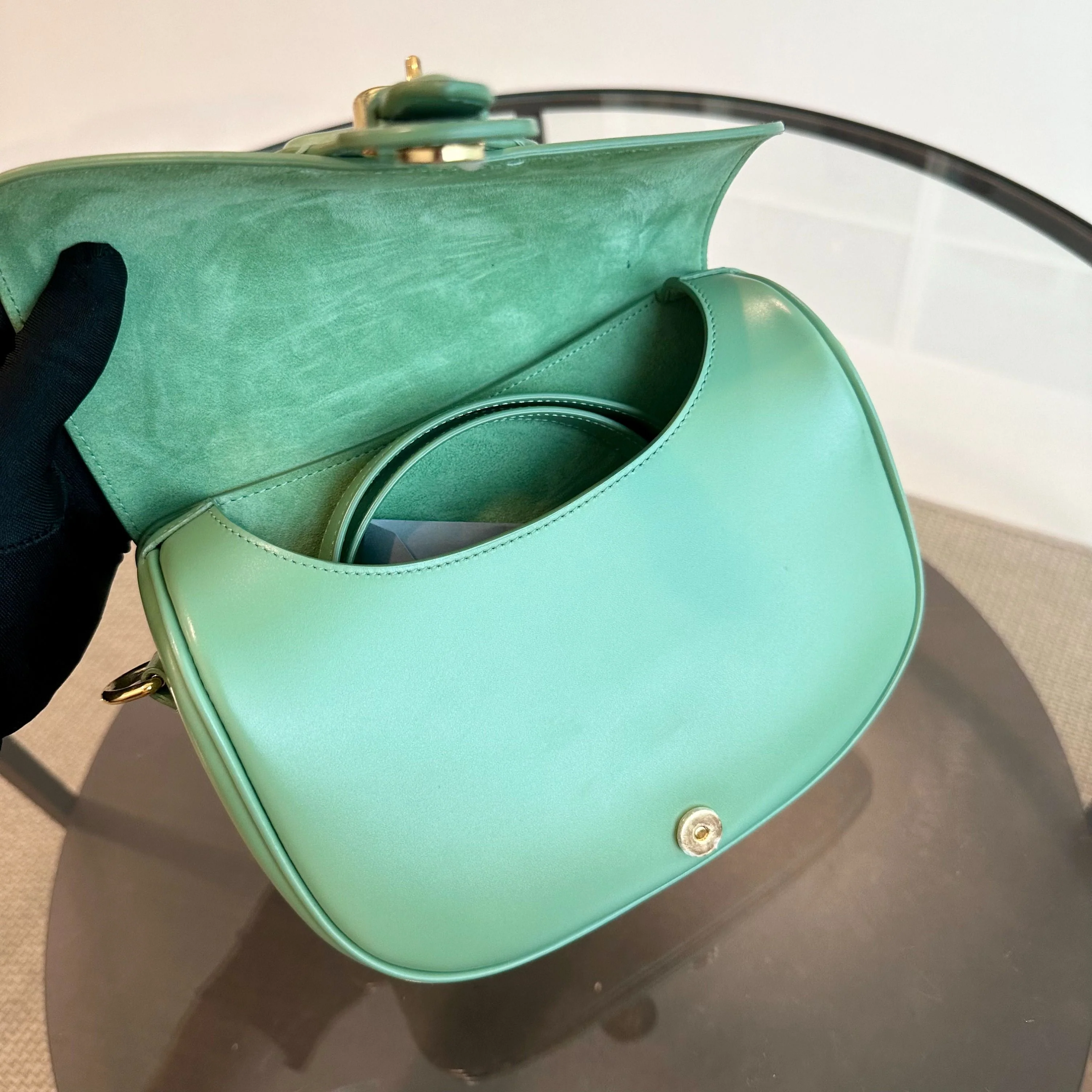 Dior Bobby Medium Lambskin Green Avocado GHW - Best Luxury Designers