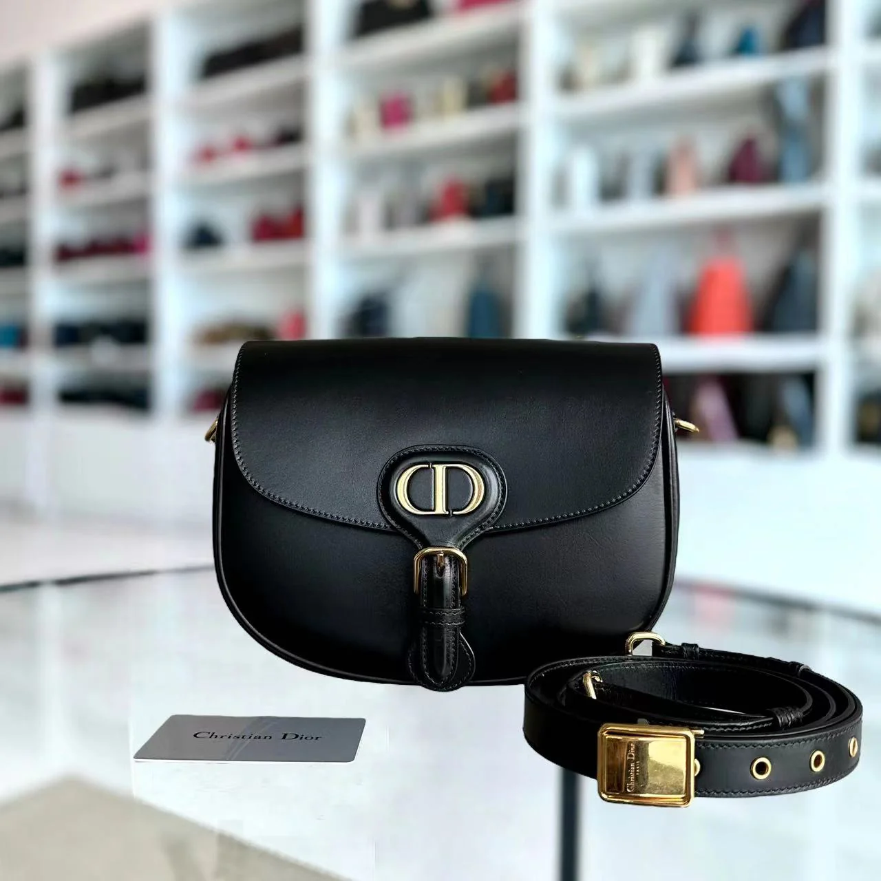 Dior Bobby Medium Smooth Calfskin Black GHW - Best Luxury Designers