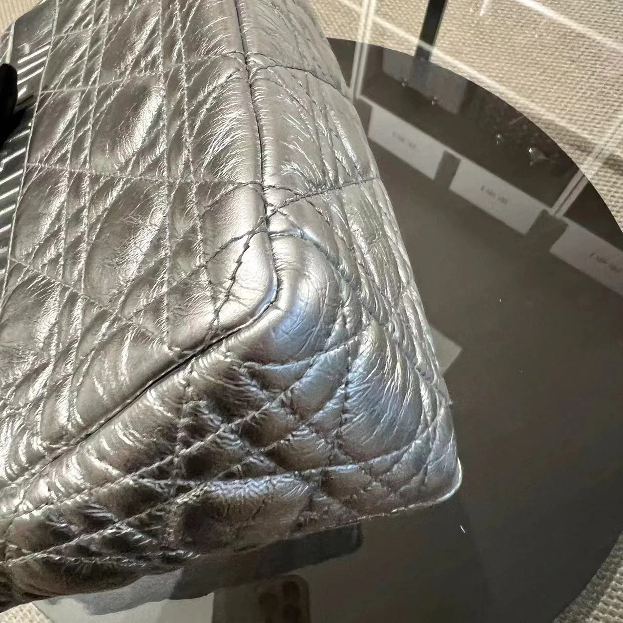 Dior Caro Medium Calfskin Cannage Silver Metallic Shoulder Bag Silver Hardware - Best Luxury Designers