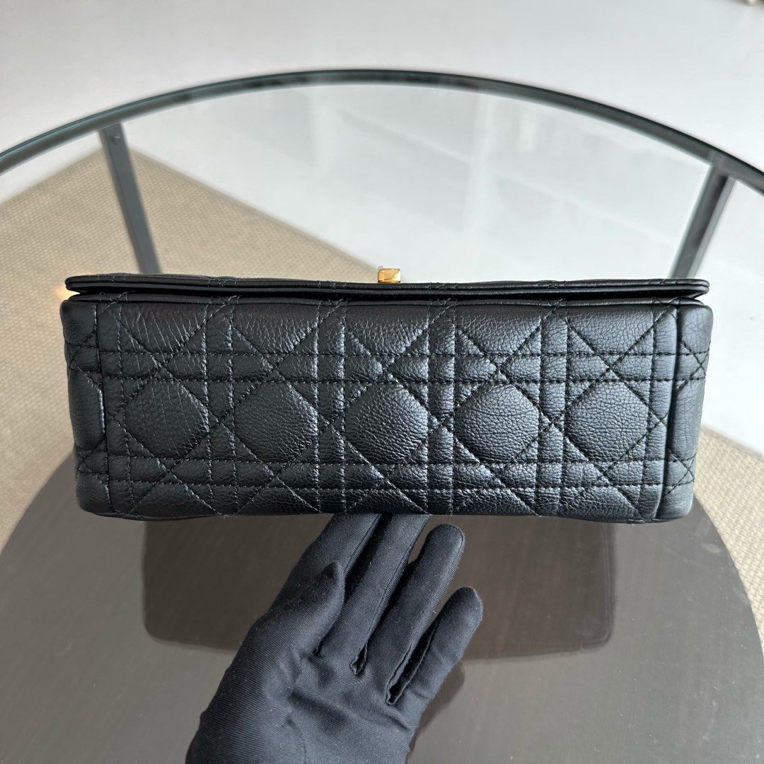 Dior Caro Medium Cannage Calfskin Black GHW - Best Luxury Designers