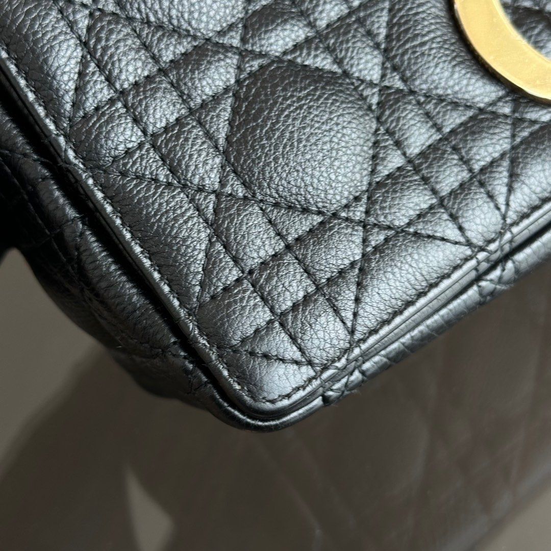 Dior Caro Medium Cannage Calfskin Black GHW - Best Luxury Designers