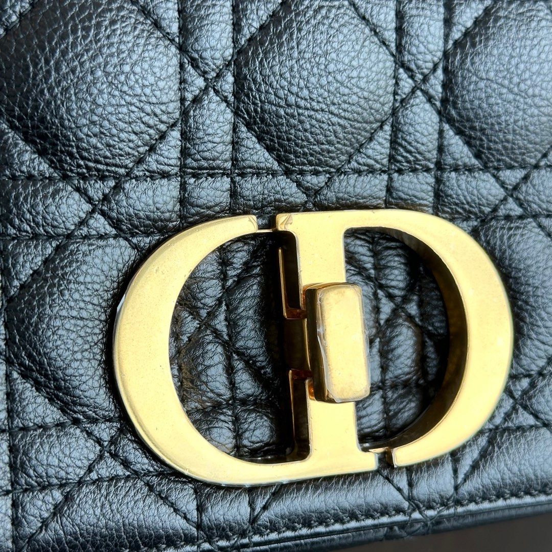Dior Caro Medium Cannage Calfskin Black GHW - Best Luxury Designers