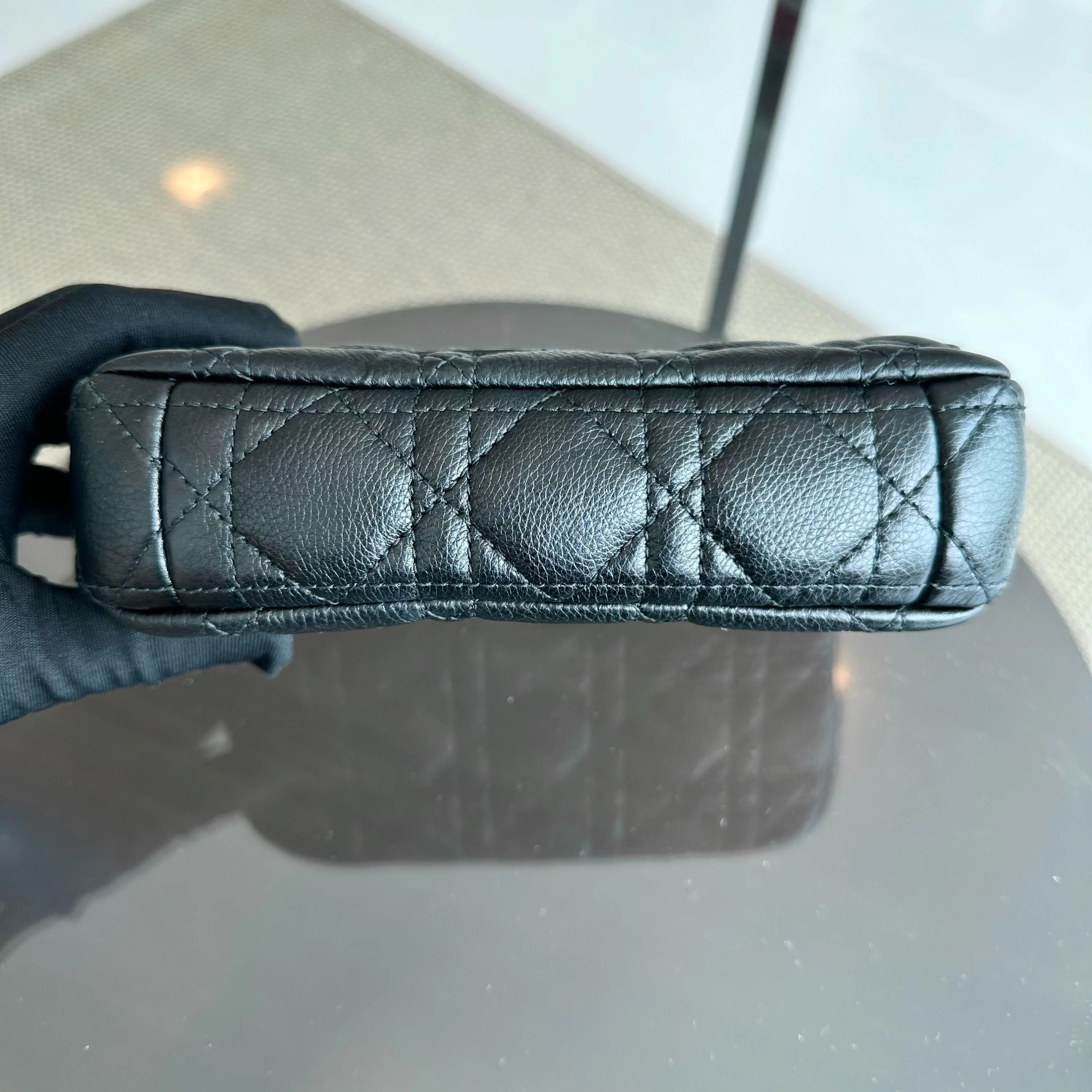 Dior Caro Pouch WOC Wallet On Chain Cannage Grained Calfskin Black GHW - Best Luxury Designers