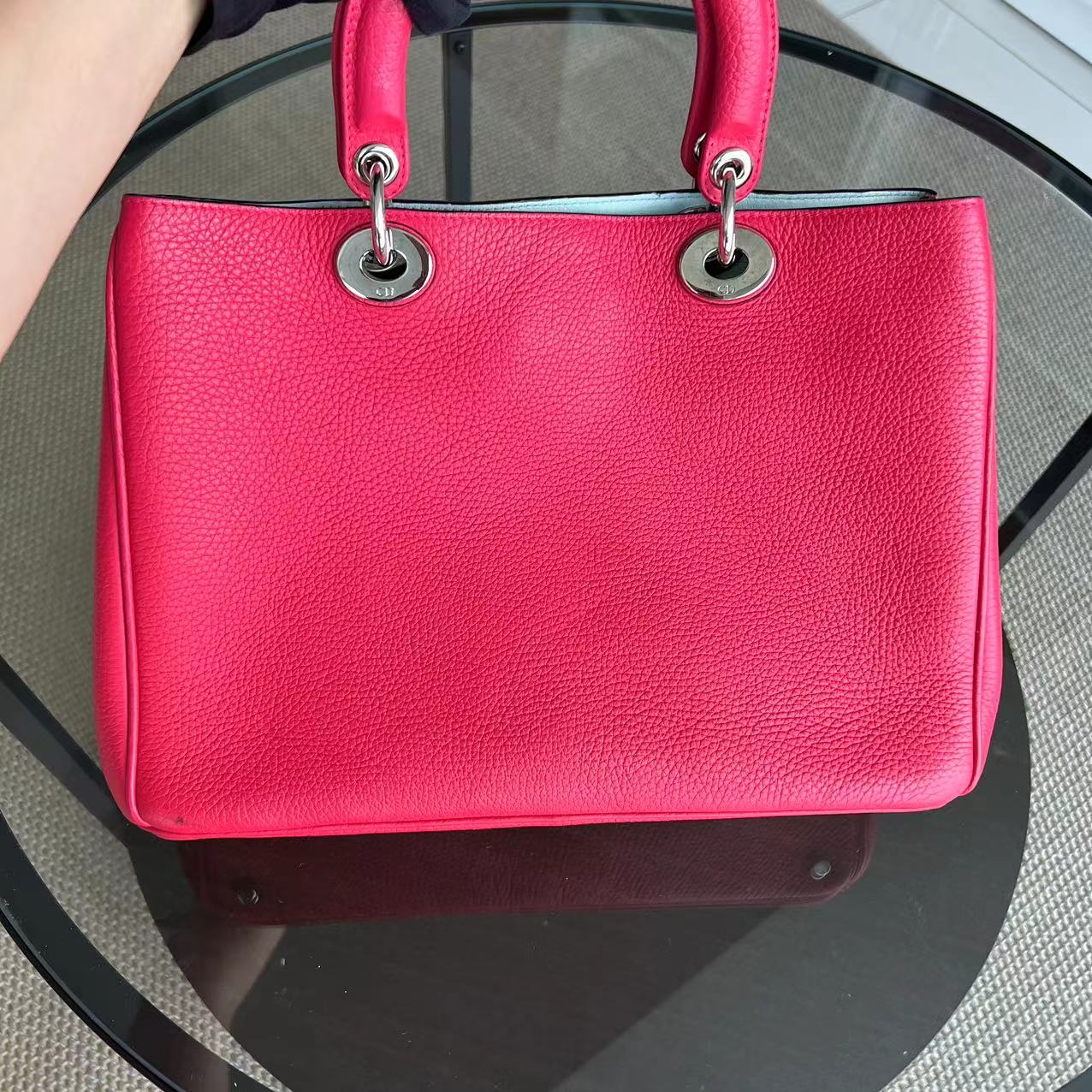 Dior Diorissimo Grained Calfskin Hot Pink Silver Hardware - Best Luxury Designers