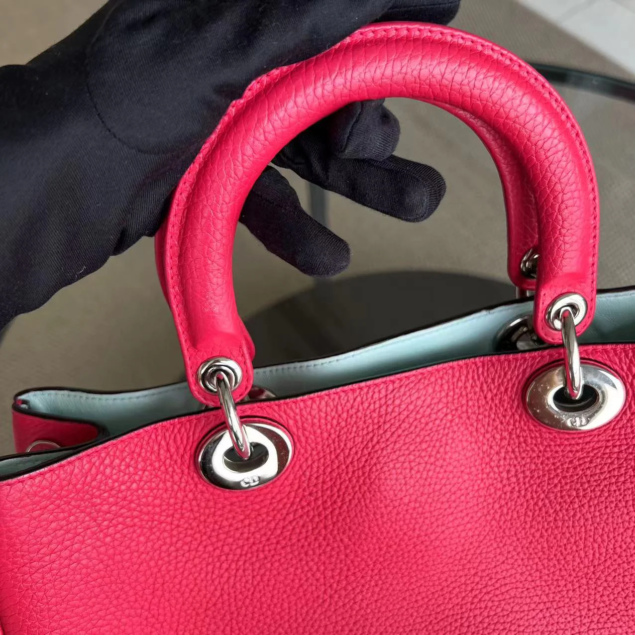 Dior Diorissimo Grained Calfskin Hot Pink Silver Hardware - Best Luxury Designers